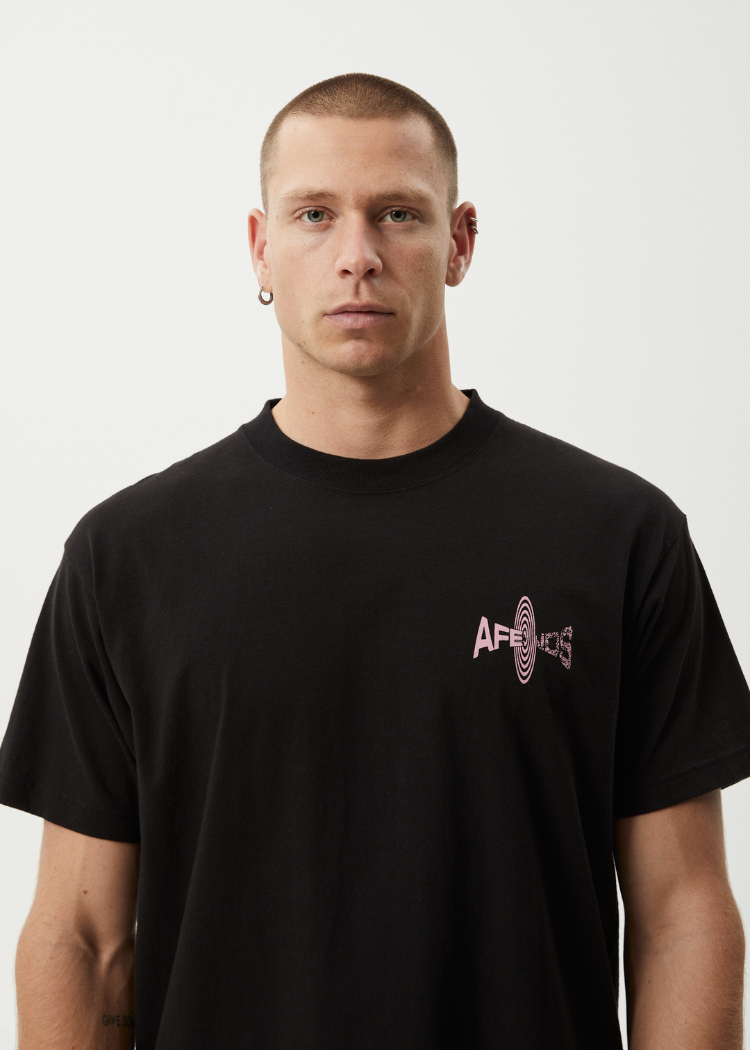 AFENDS Mens Altered - Heavy Weight Boxy Fit Tee - Black 