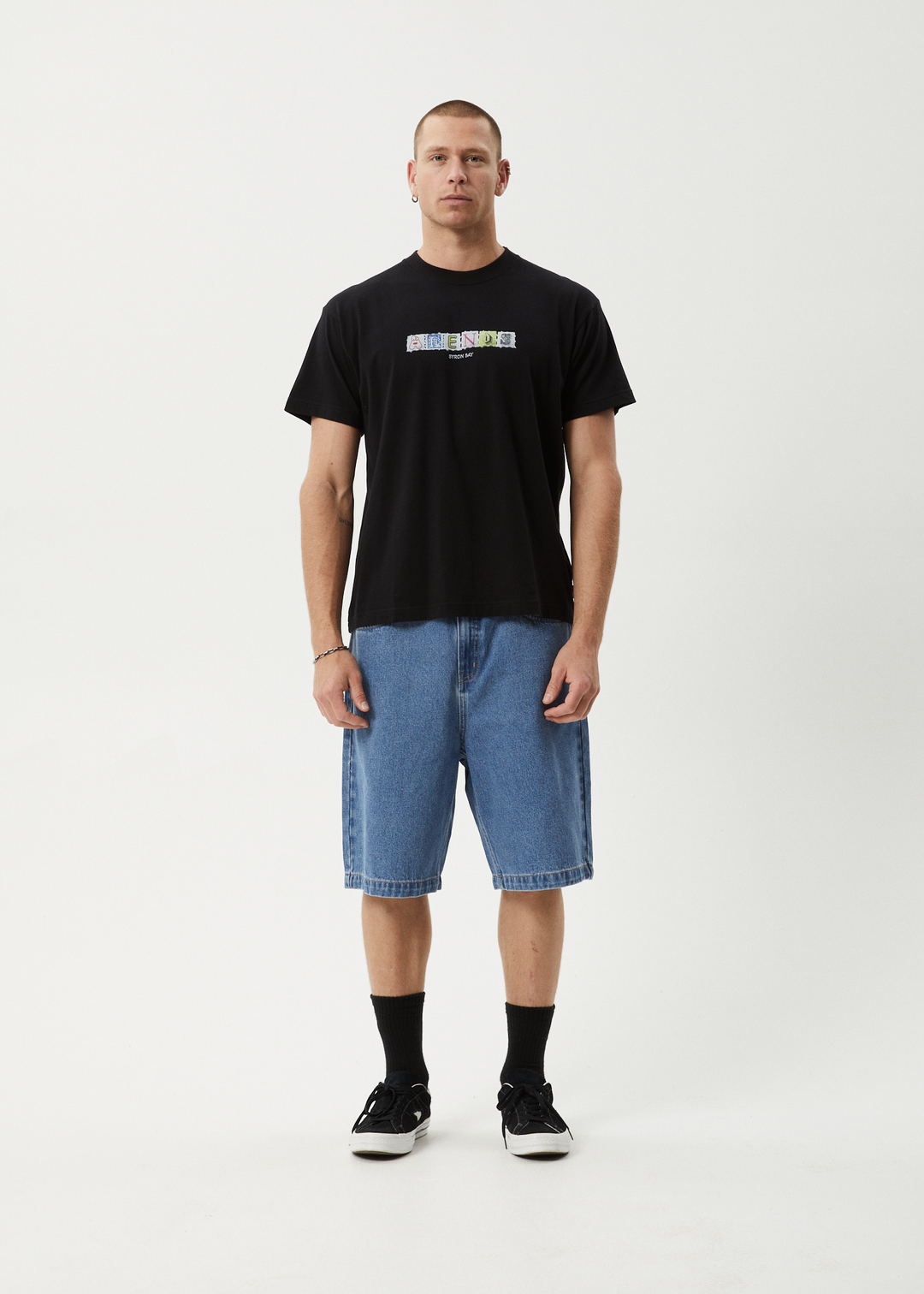 AFENDS Mens Take A Trip - Boxy Fit Tee - Black 