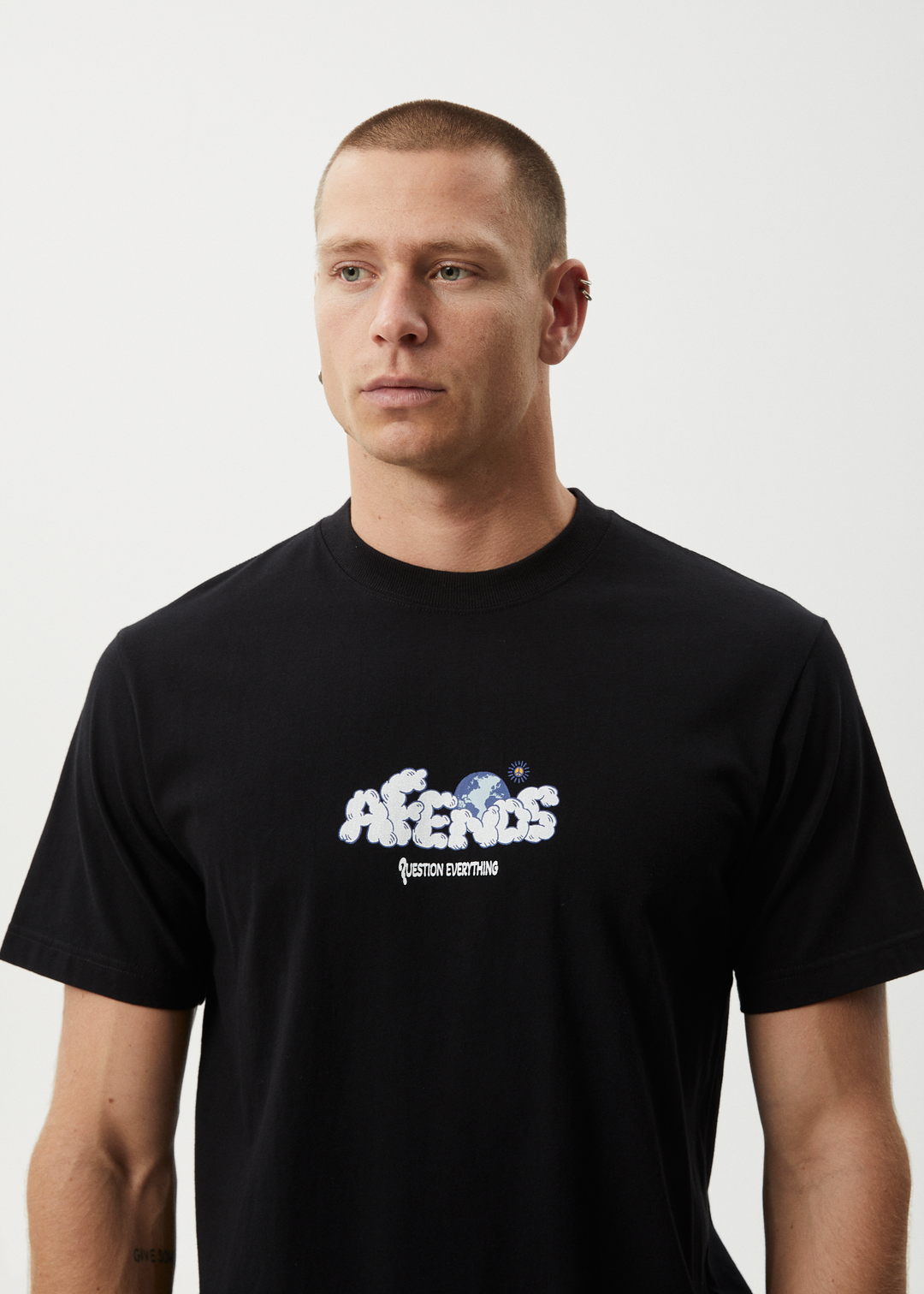 AFENDS Mens Chem Trails - Retro Fit Tee - Black 