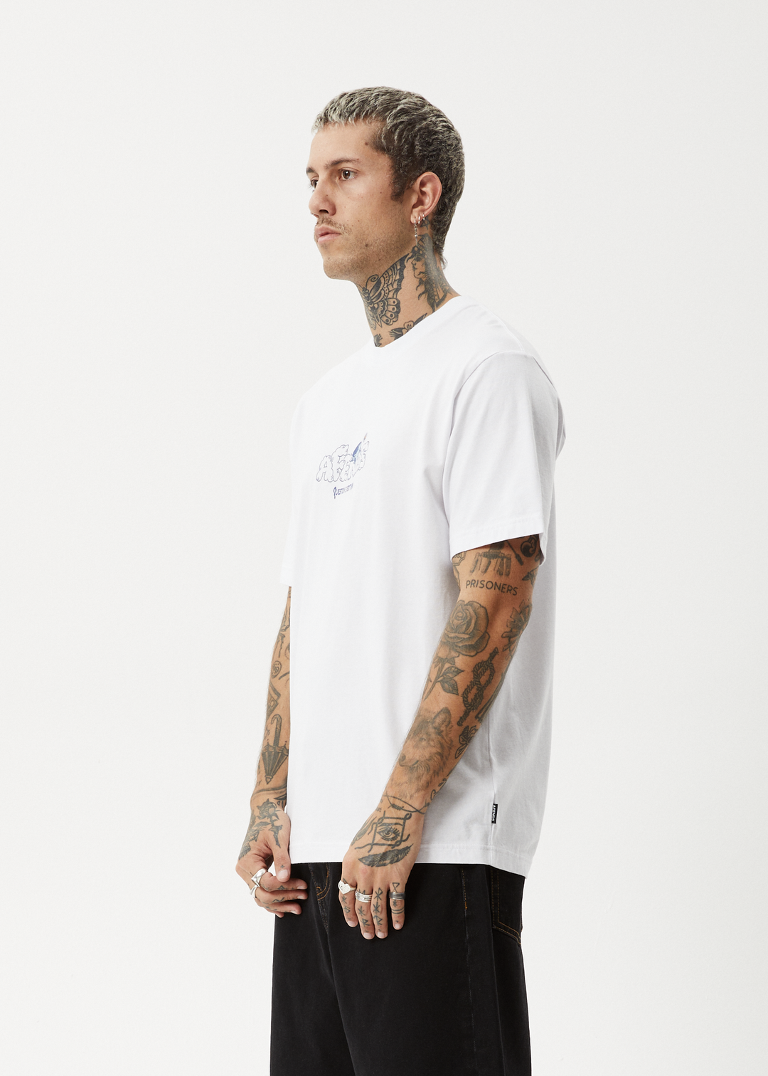 AFENDS Mens Chem Trails - Retro Fit Tee - White 