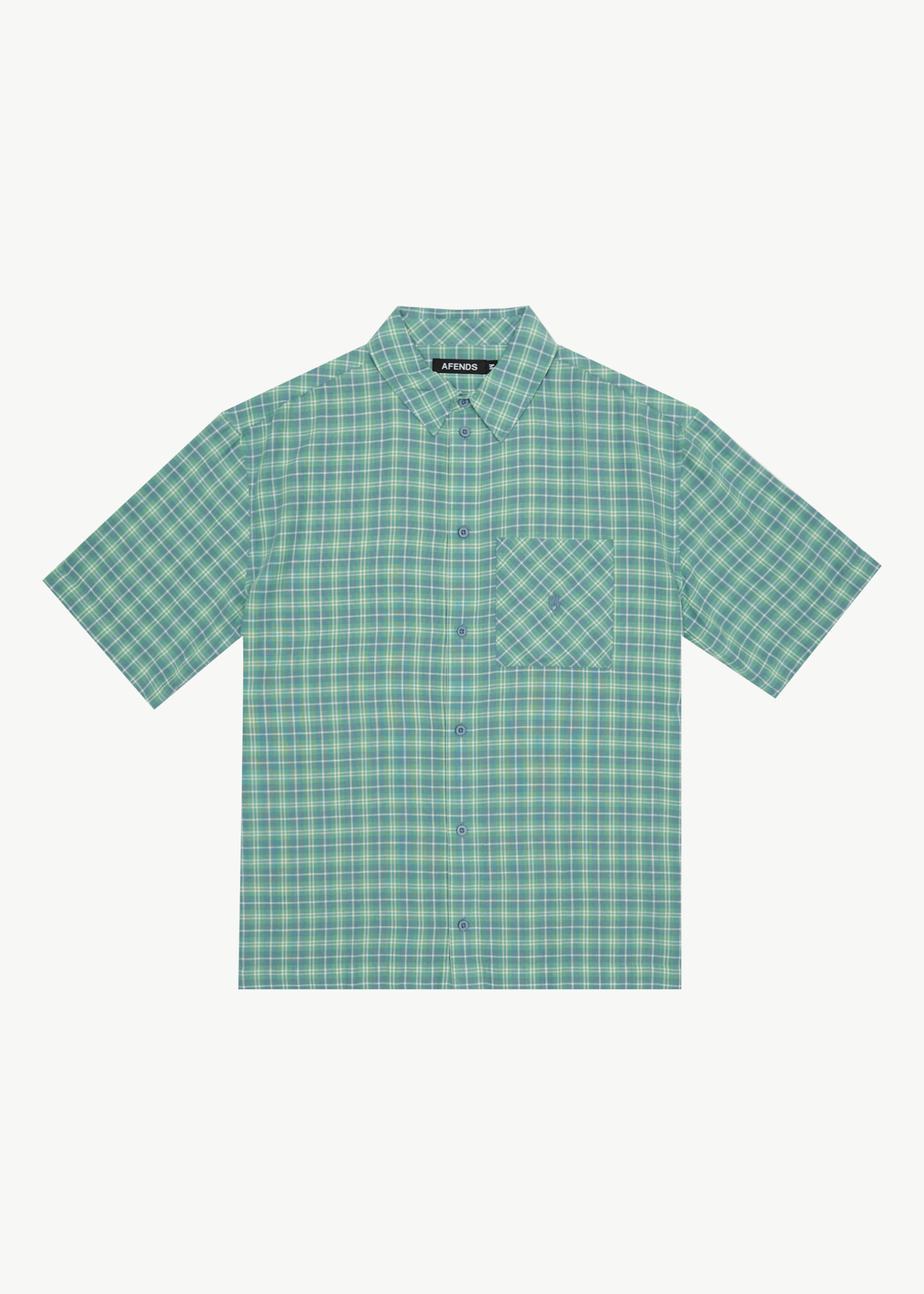 AFENDS Mens Creator - Short Sleeve Shirt - Pine 