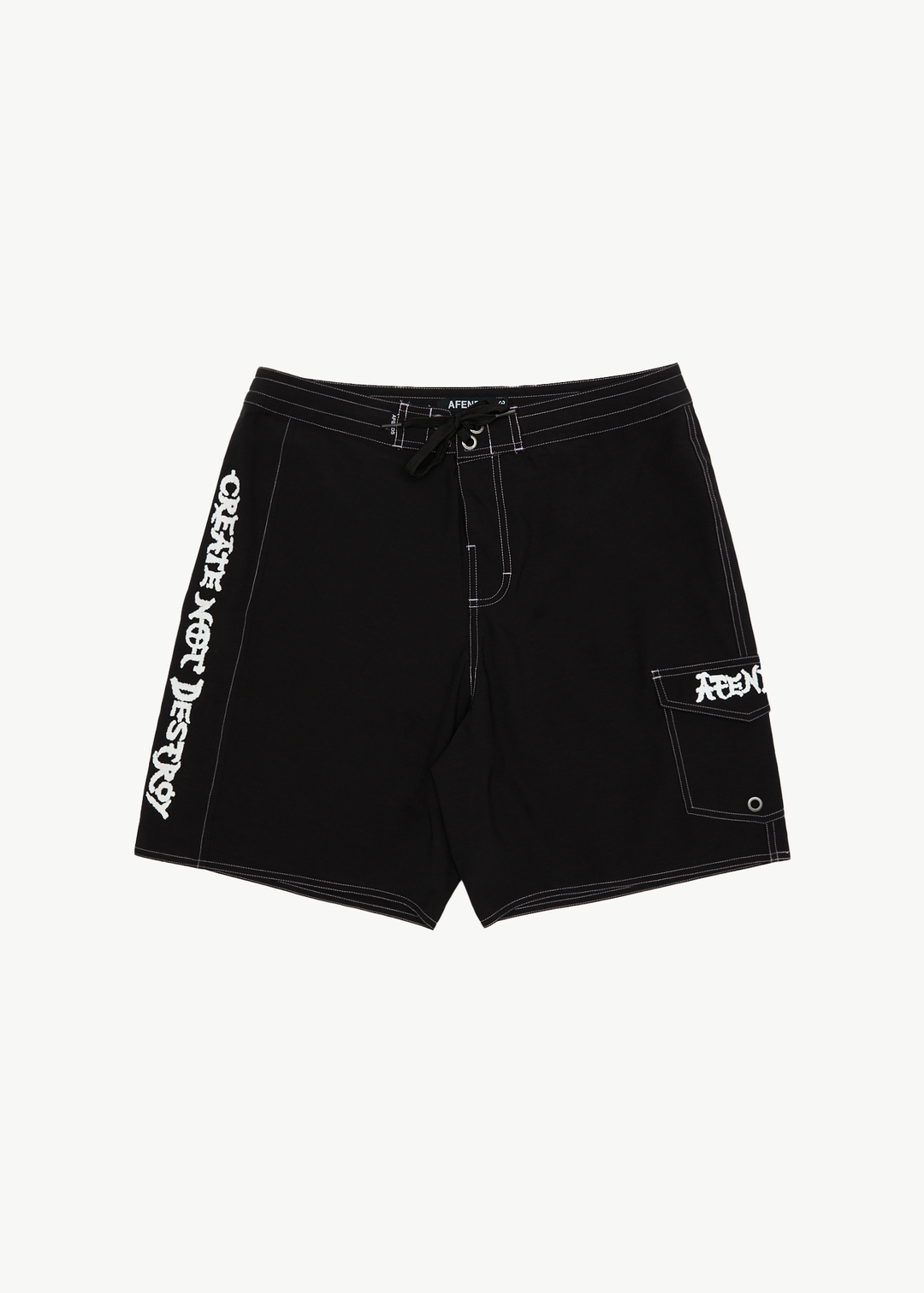 AFENDS Mens Creator - Surf Related Boardshorts 18" - Black 