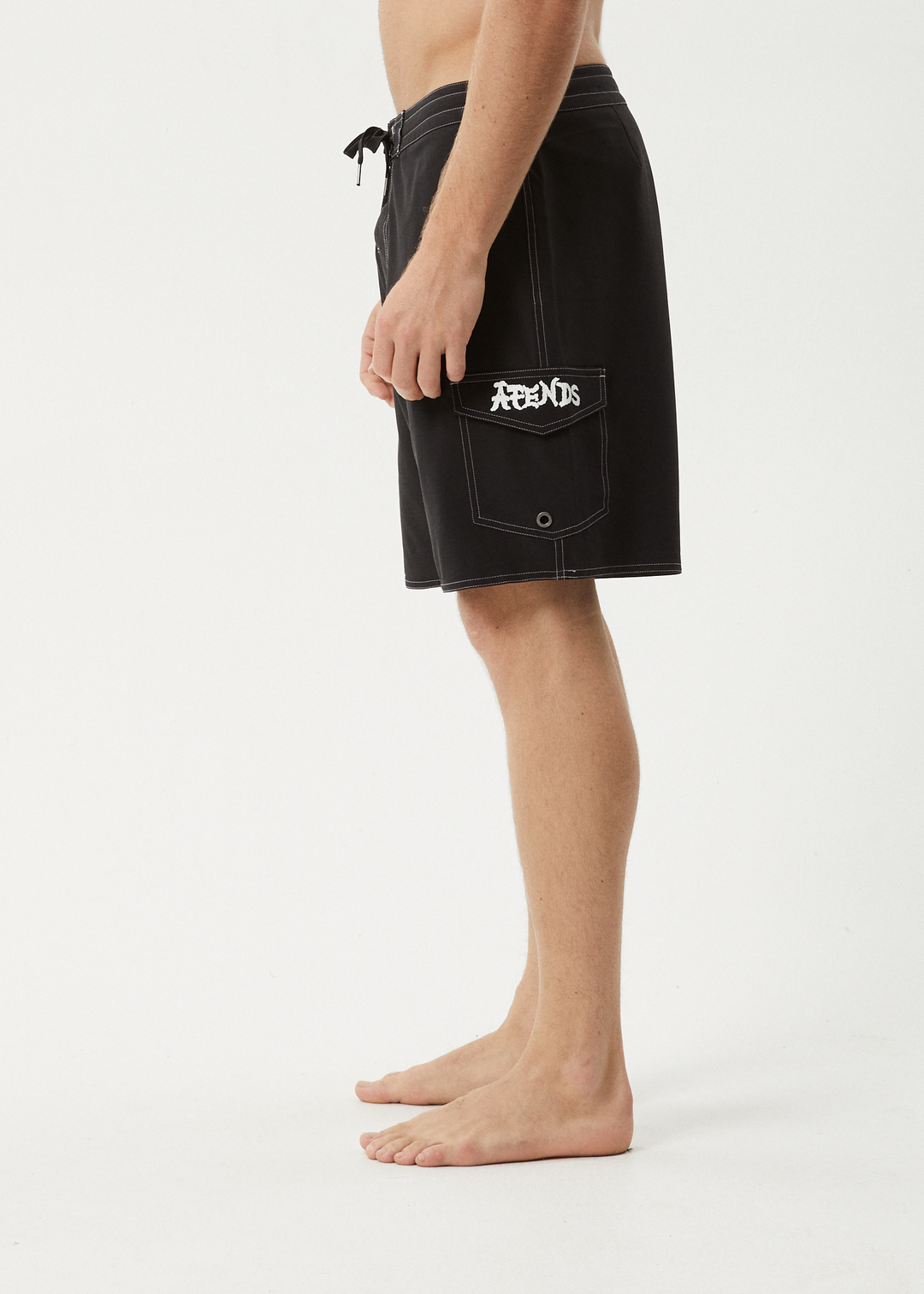 AFENDS Mens Creator - Surf Related Boardshorts 18" - Black 