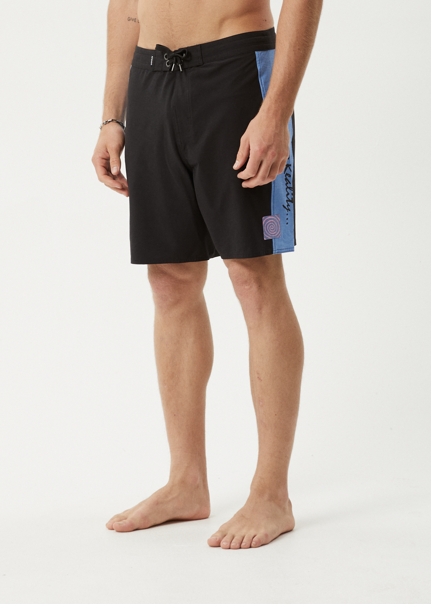 AFENDS Mens Deep State - Surf Related Boardshort 18" - Black