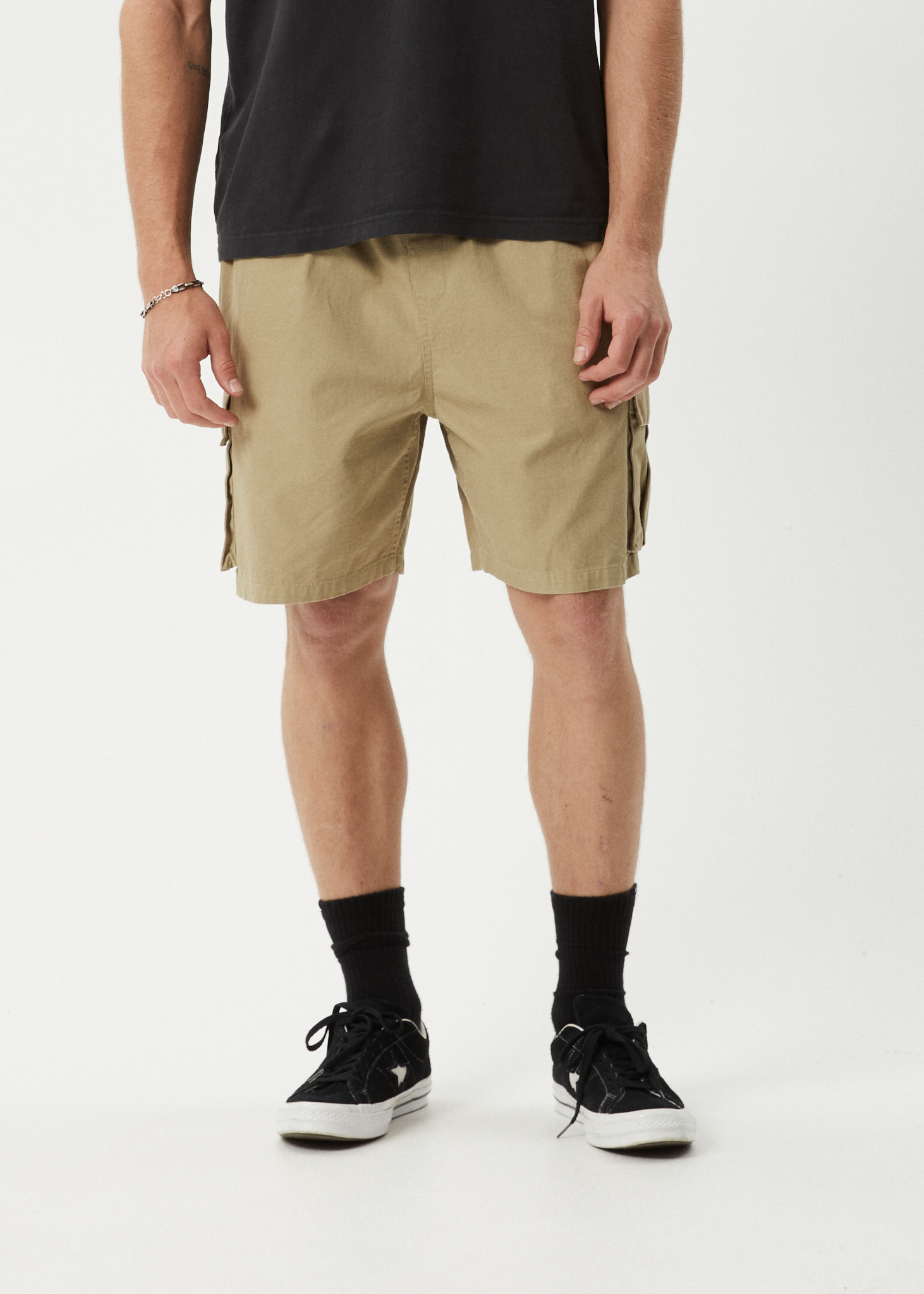 AFENDS Mens Ripped Out 98 - Organic Oversized Cargo Short 22" - Boa