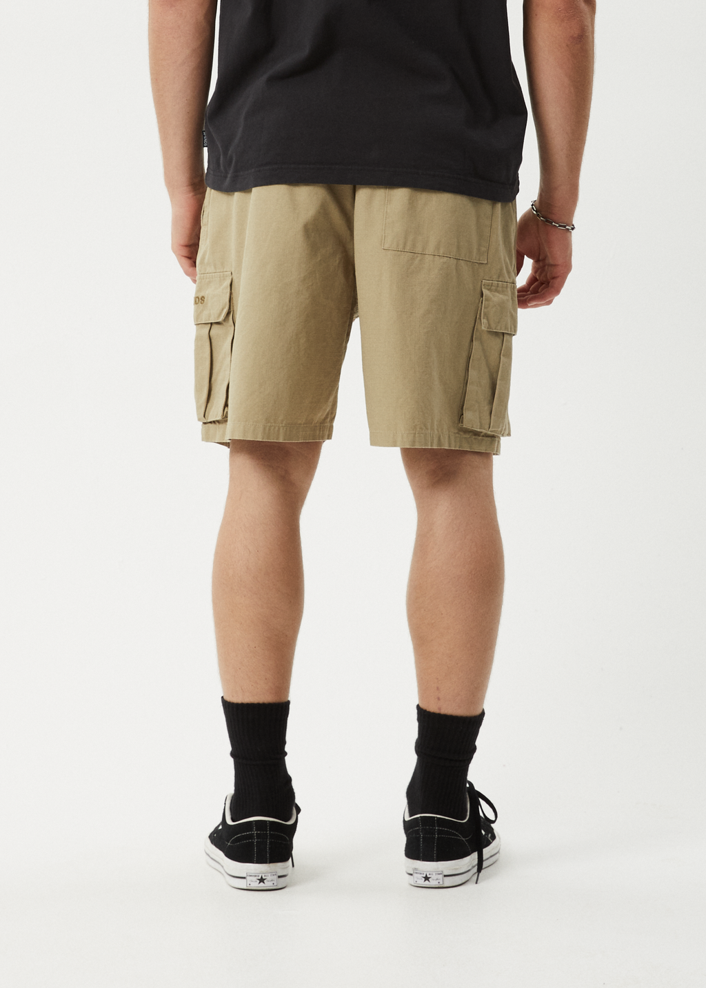 AFENDS Mens Ripped Out 98 - Organic Oversized Cargo Short 22" - Boa