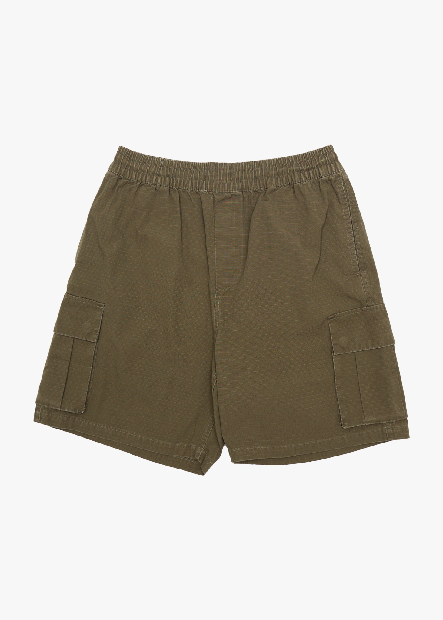 AFENDS Mens Ripped Out 98 - Oversized Cargo Short 20" - Deep Olive