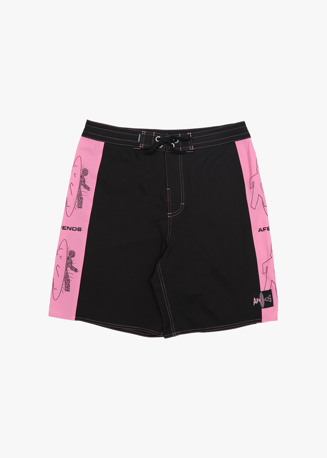 AFENDS Mens Altered - Surf Related Boardshort 18" - Black