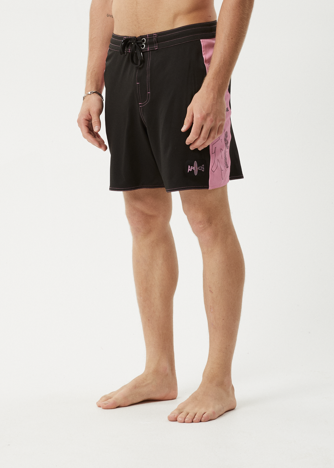 AFENDS Mens Altered - Surf Related Boardshorts 18" - Black 