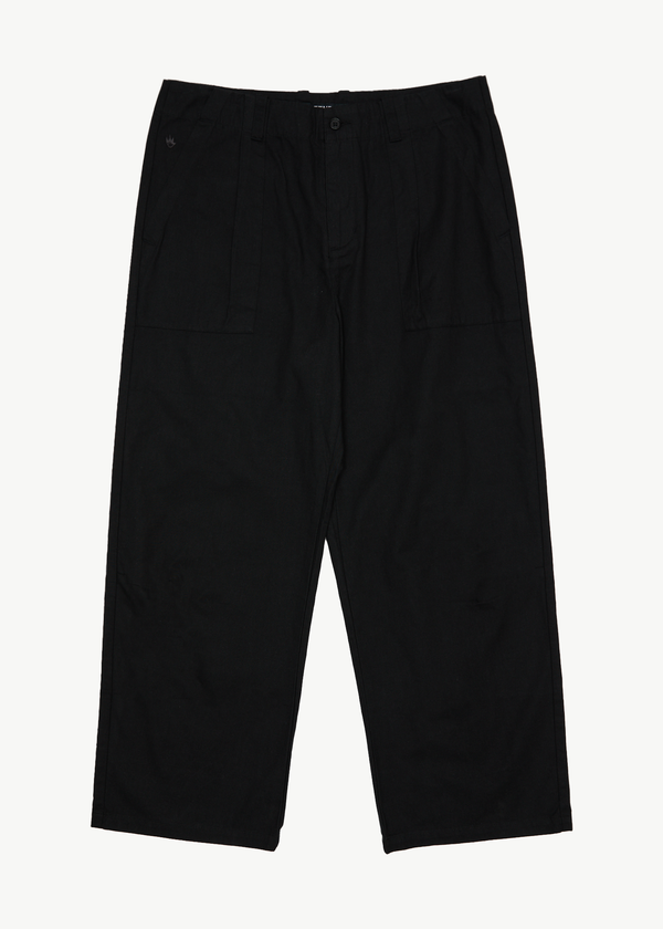 AFENDS Mens Glider - Pleated Pants - Black