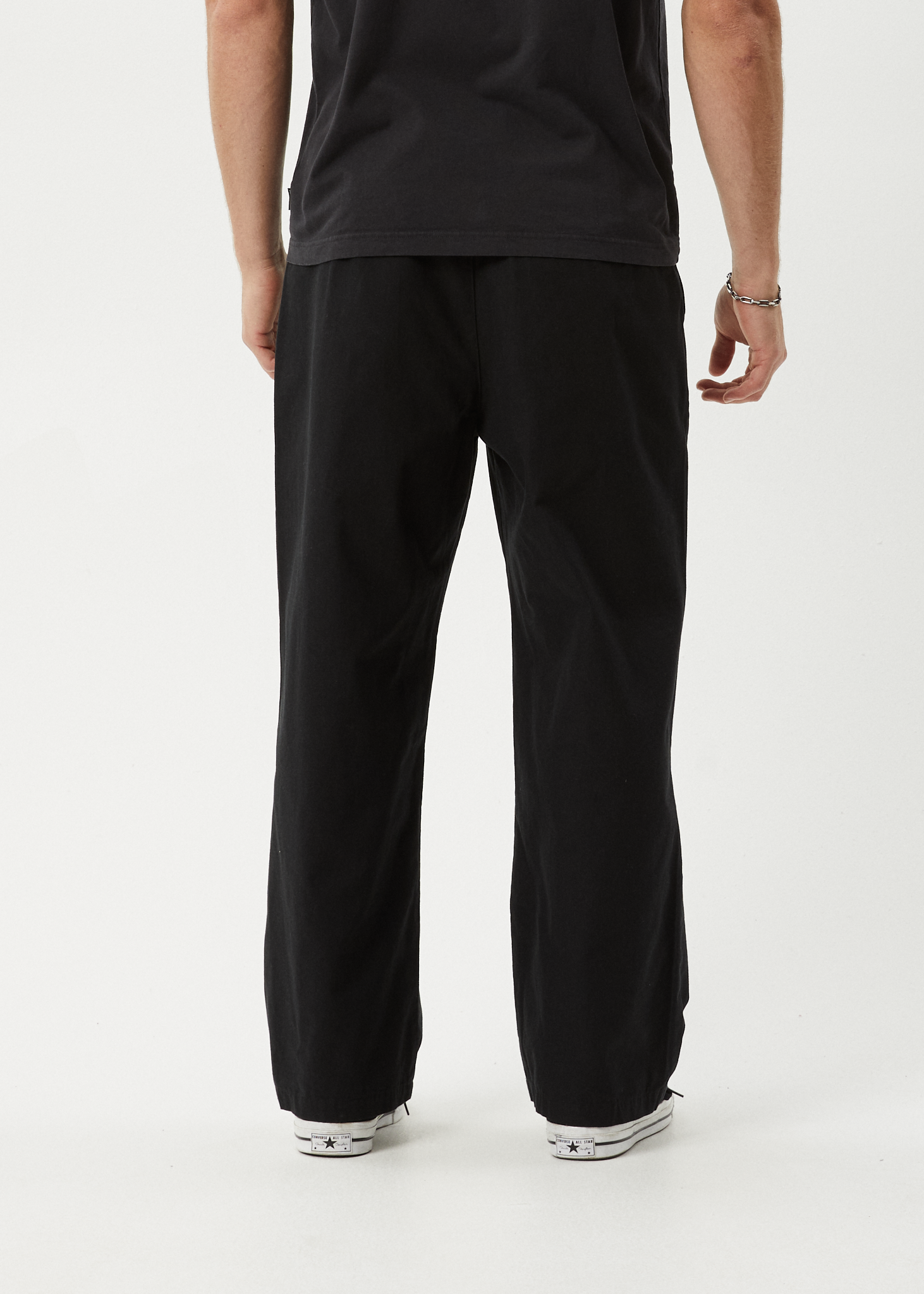 AFENDS Mens Glider - Pleated Pant - Black
