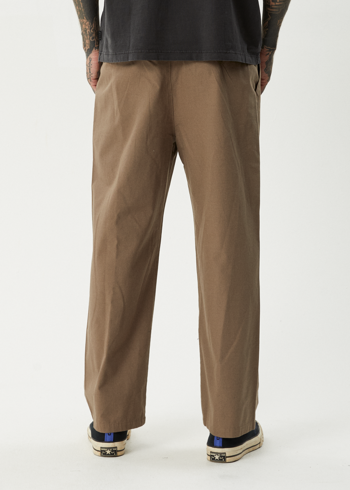 AFENDS Mens Glider - Pleated Pant - Fossil
