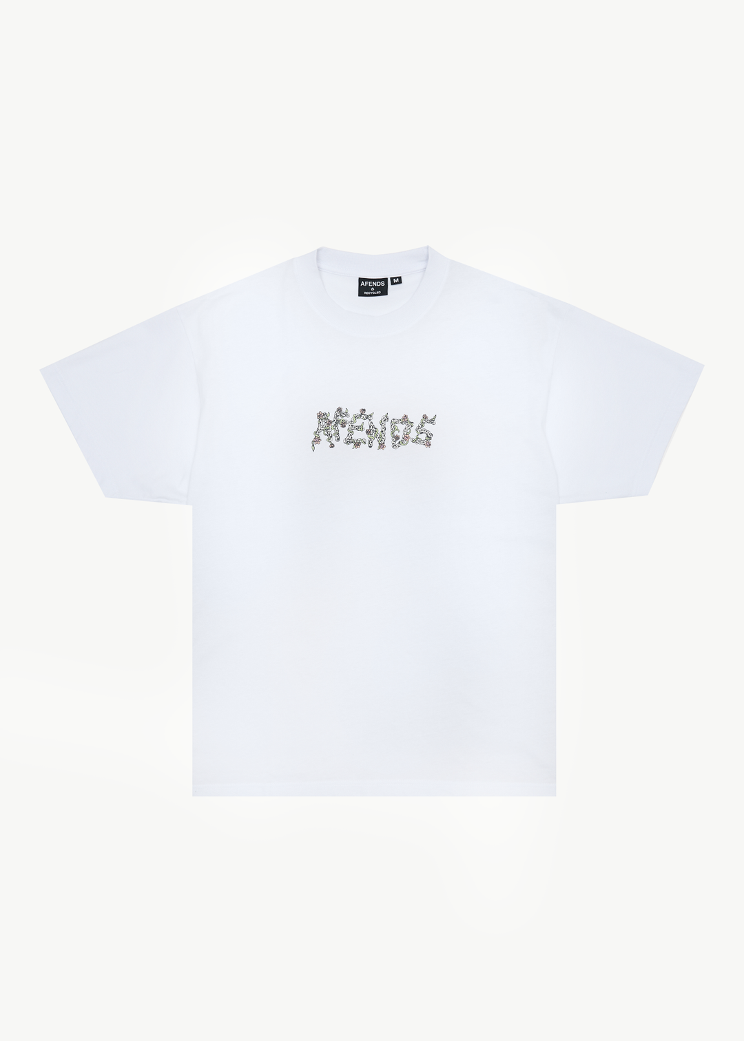 AFENDS Mens Daisy Chain - Boxy Fit Tee - White 