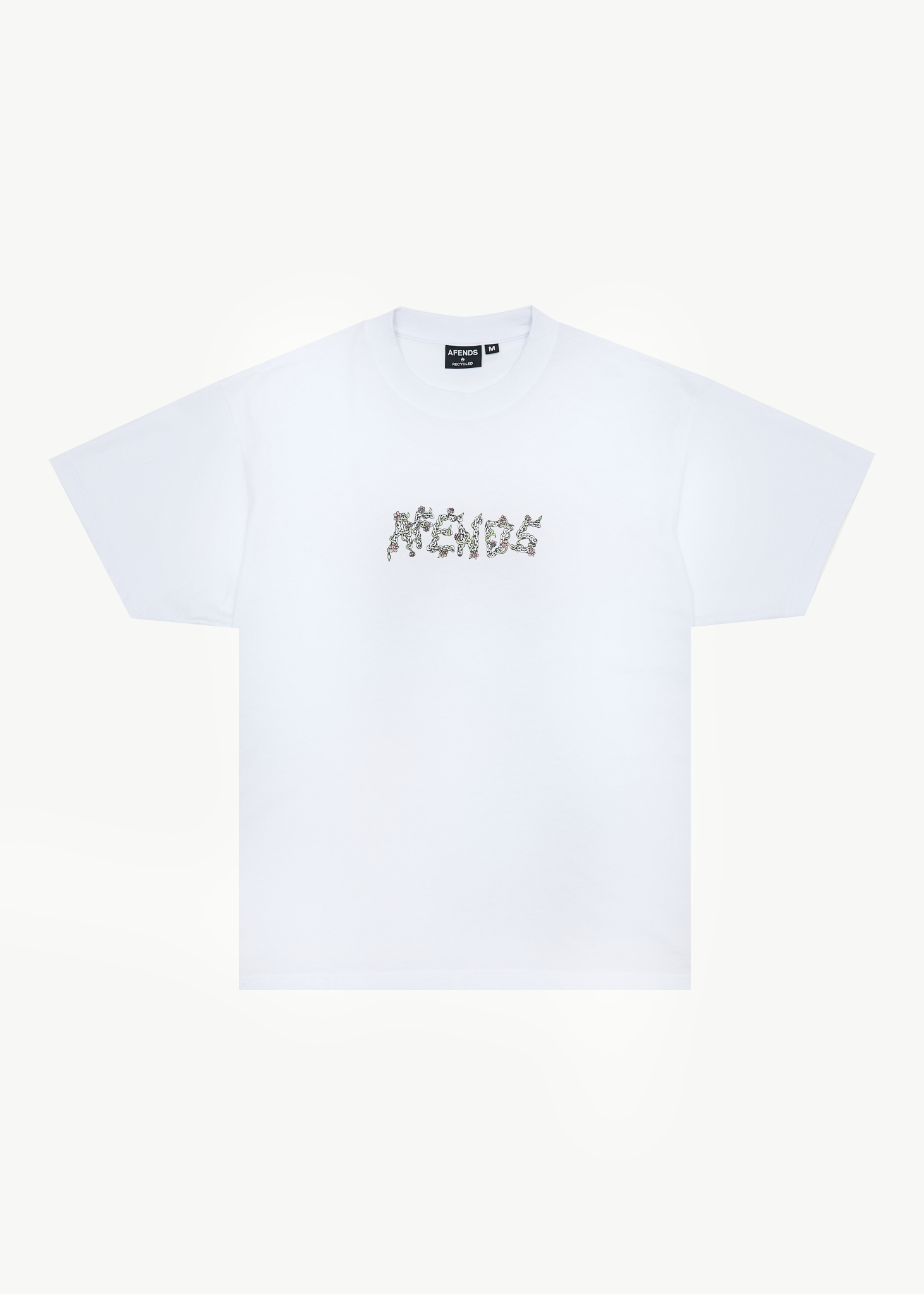 AFENDS Mens Daisy Chain - Boxy Tee - White