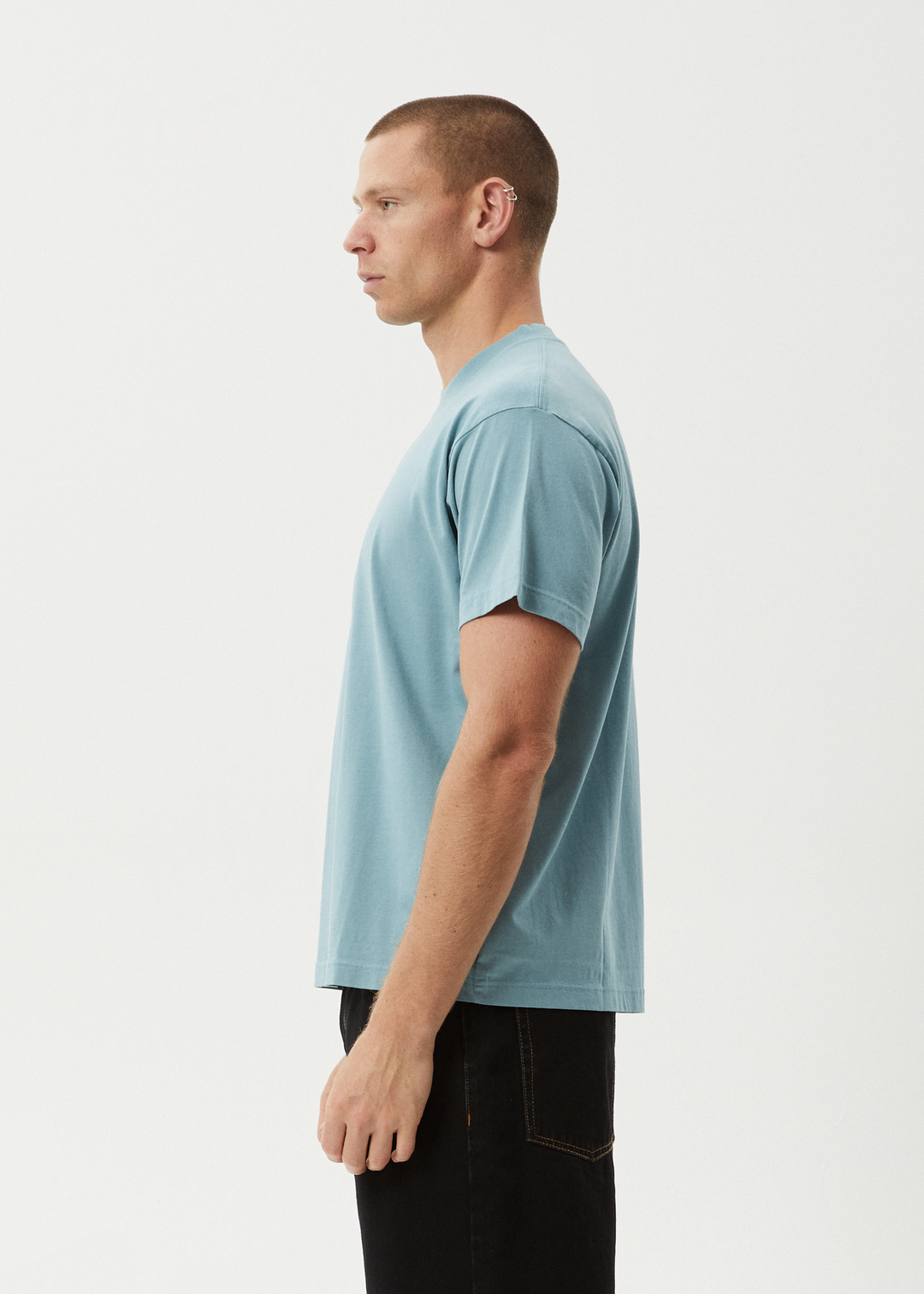 AFENDS Mens Thorny - Boxy Fit Tee - Ocean Spray 