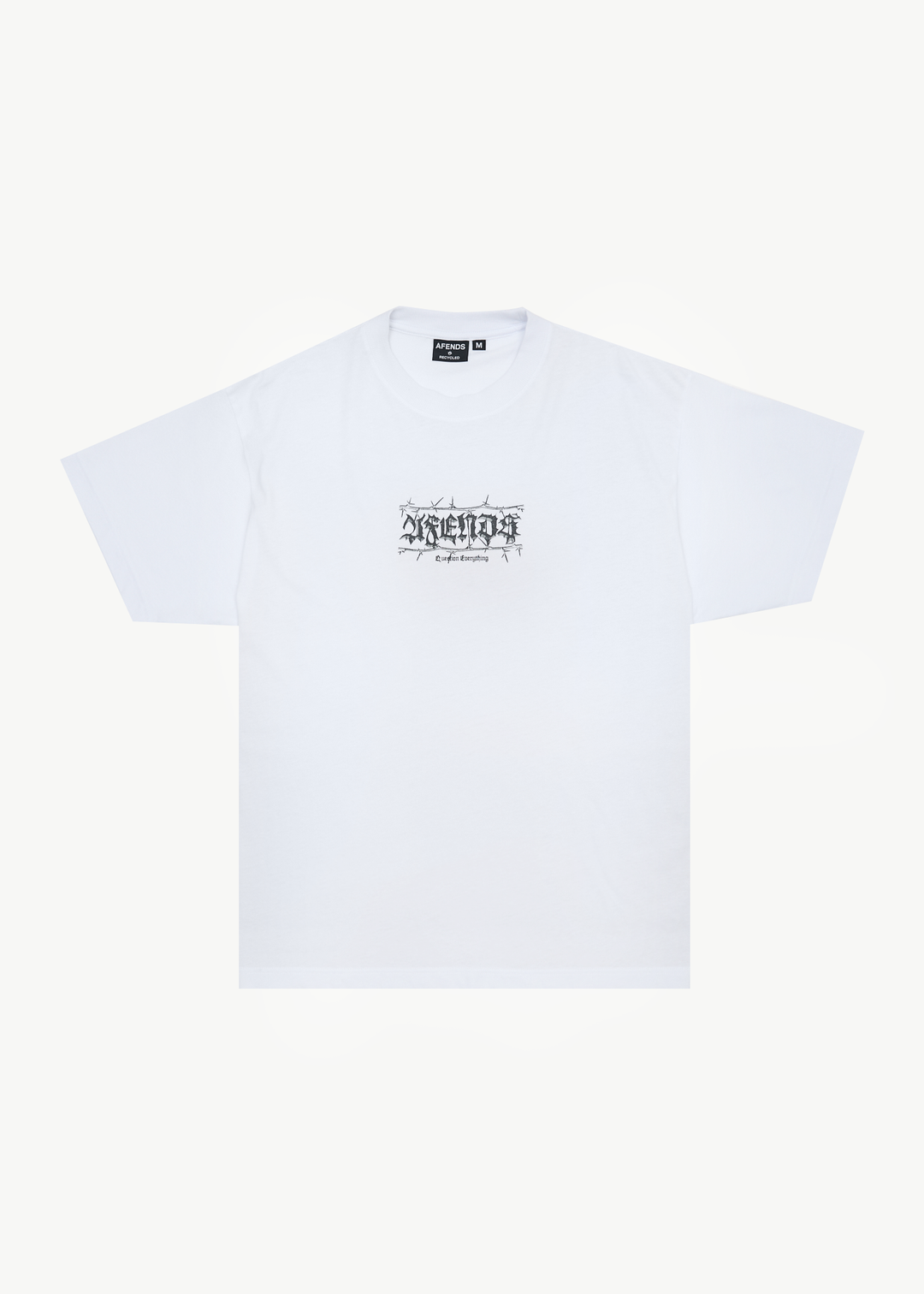 AFENDS Mens Thorny - Boxy Fit Tee - White 