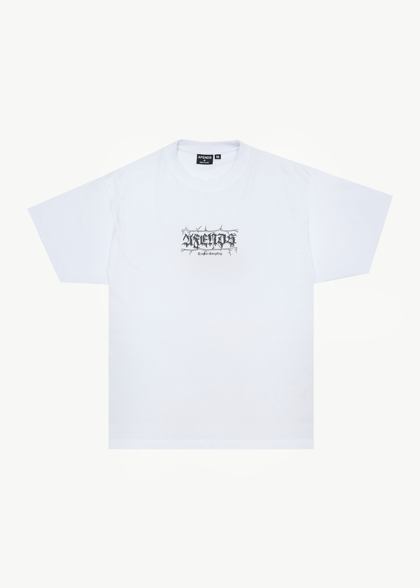 AFENDS Mens Thorny - Boxy Fit Tee - White