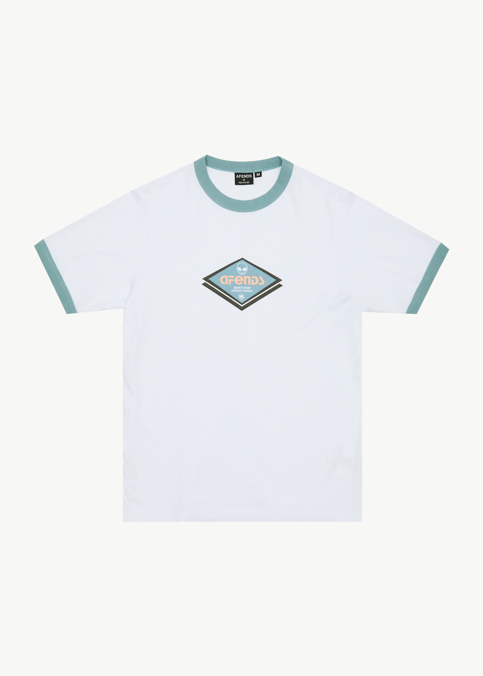 AFENDS Mens Daisy Chain - Boxy Tee - Black