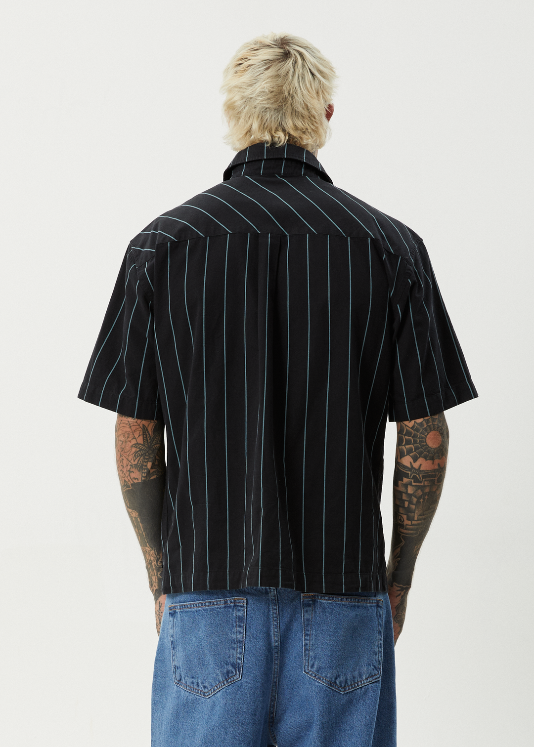 AFENDS Mens Pin Head - Short Sleeve Shirt - Black