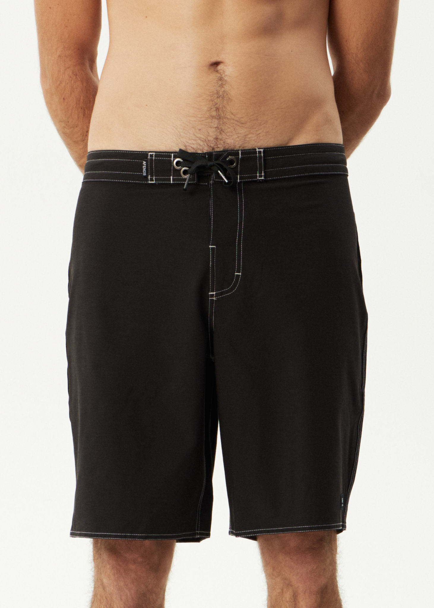 AFENDS Mens Surf Related V.2 - Fixed Waist Boardshort 20" - Black