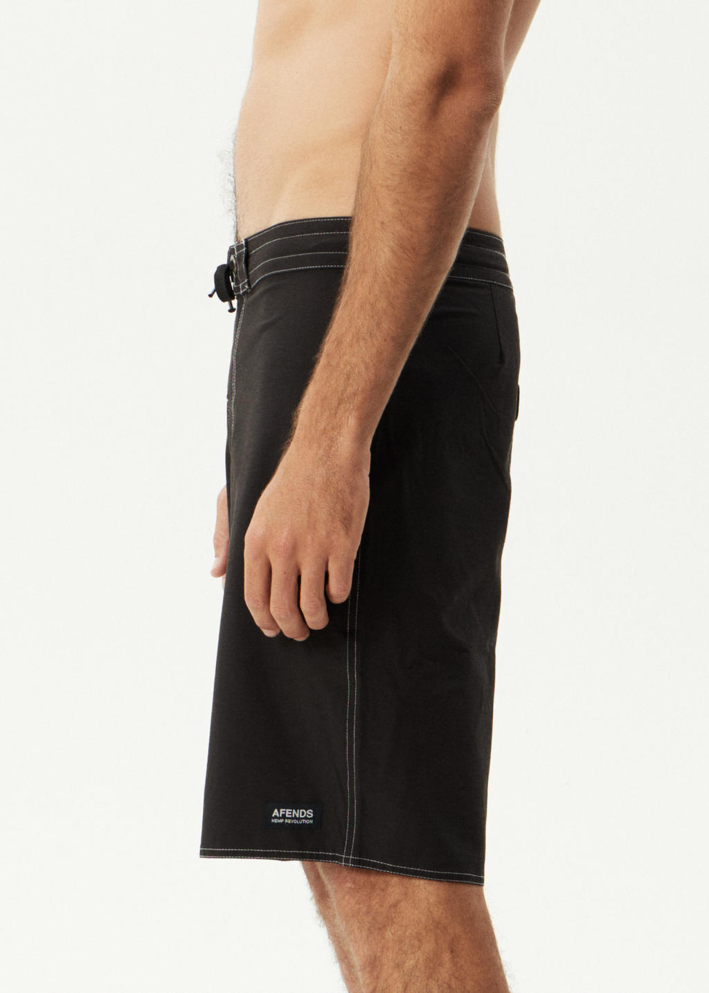 AFENDS Mens Surf Related V.2 - Fixed Waist Boardshort 20" - Black