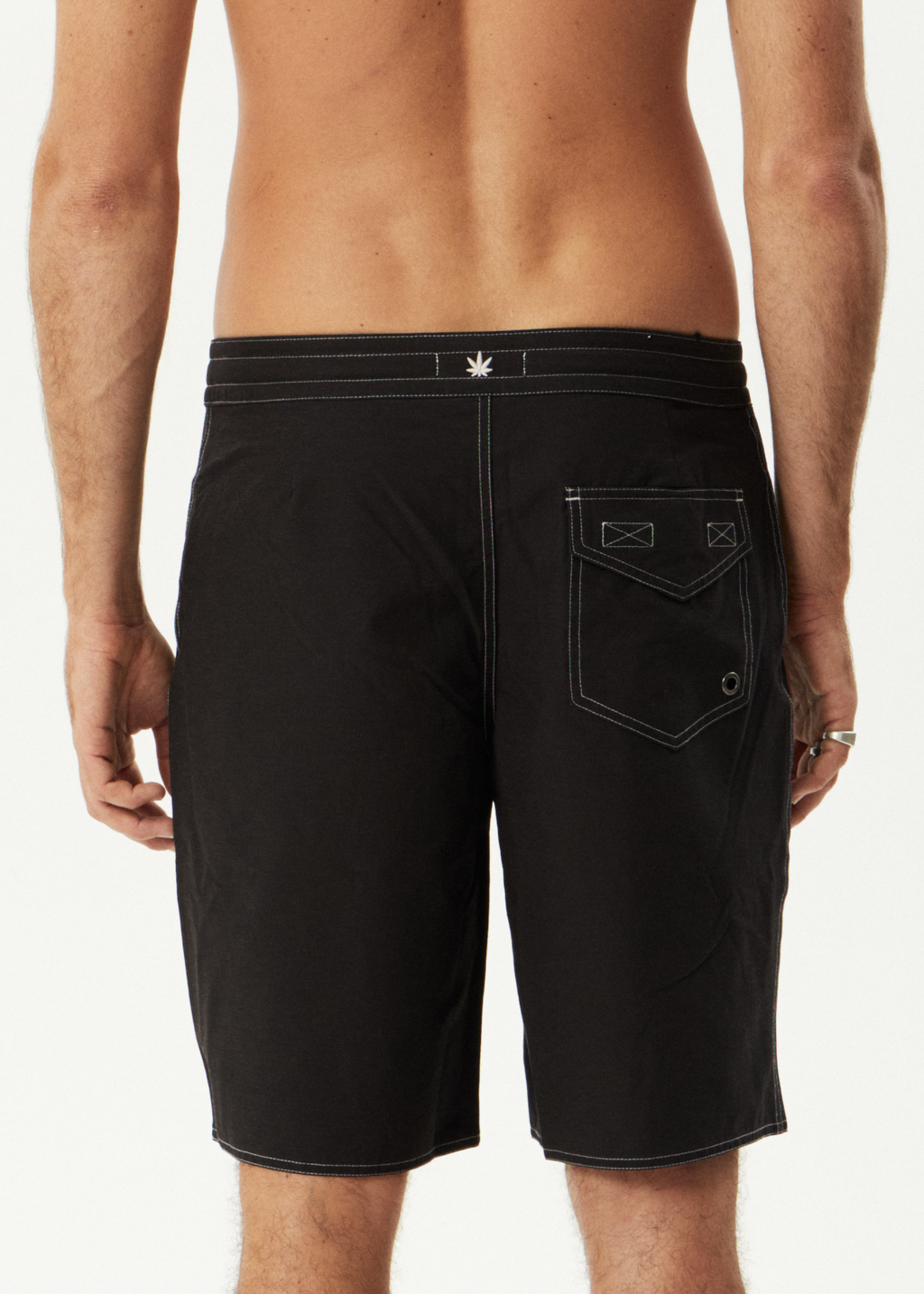 AFENDS Mens Surf Related V.2 - Fixed Waist Boardshort 20" - Black