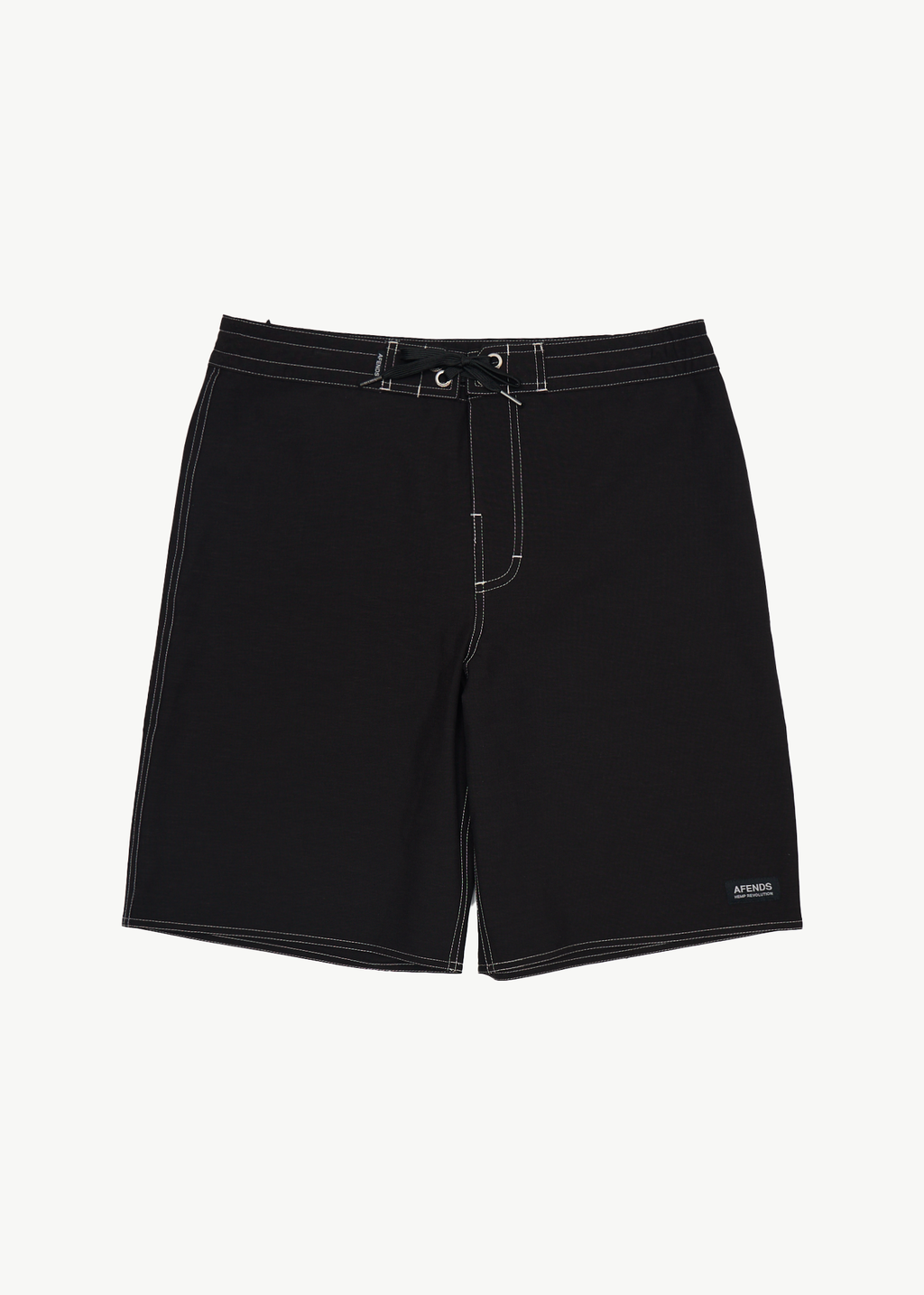 AFENDS Mens Surf Related V.2 - Fixed Waist Boardshort 20" - Black