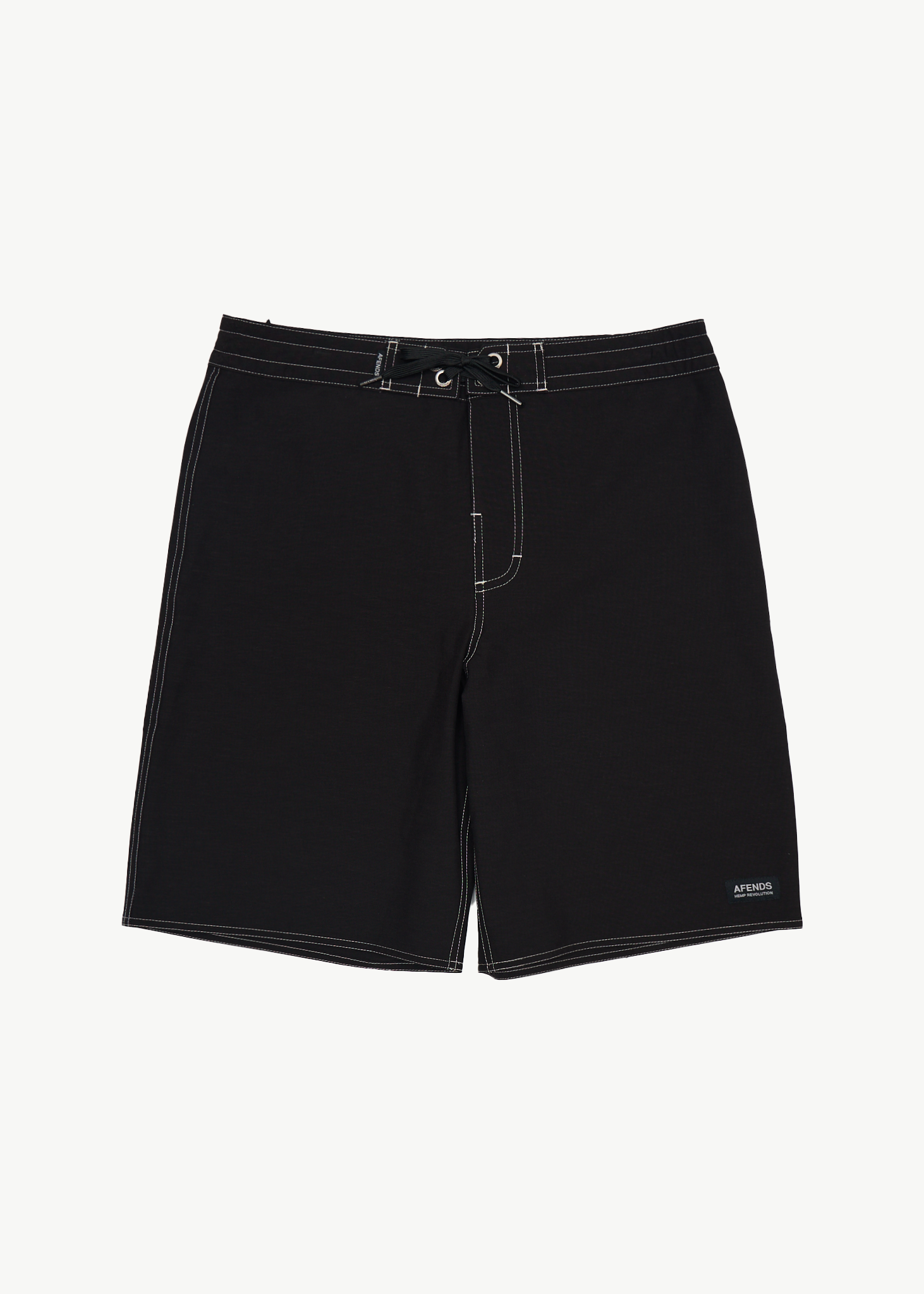 AFENDS Mens Surf Related V.2 - Fixed Waist Boardshort 20" - Black