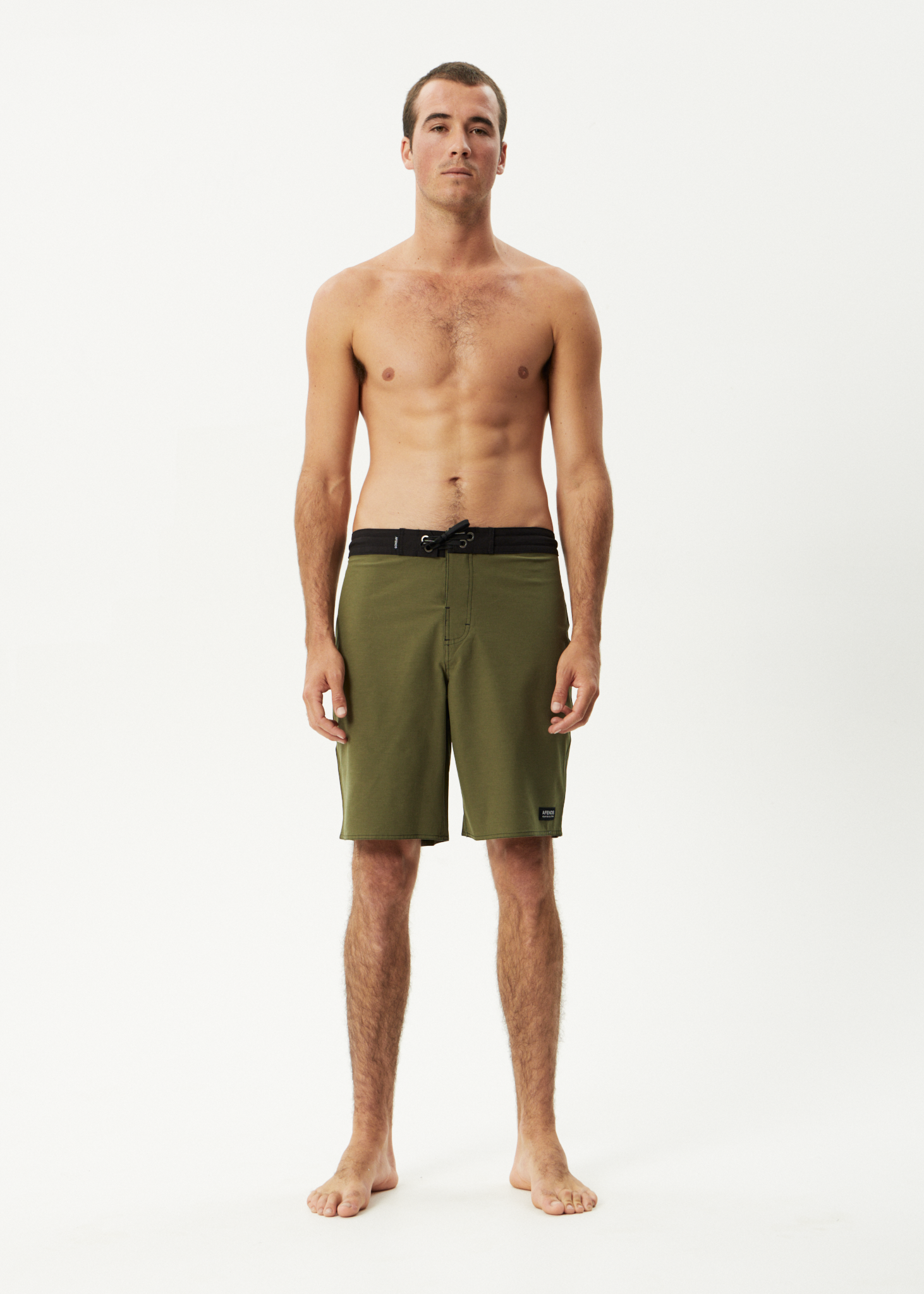 AFENDS Mens Surf Related V.2 - Fixed Waist Boardshort 20" - Military