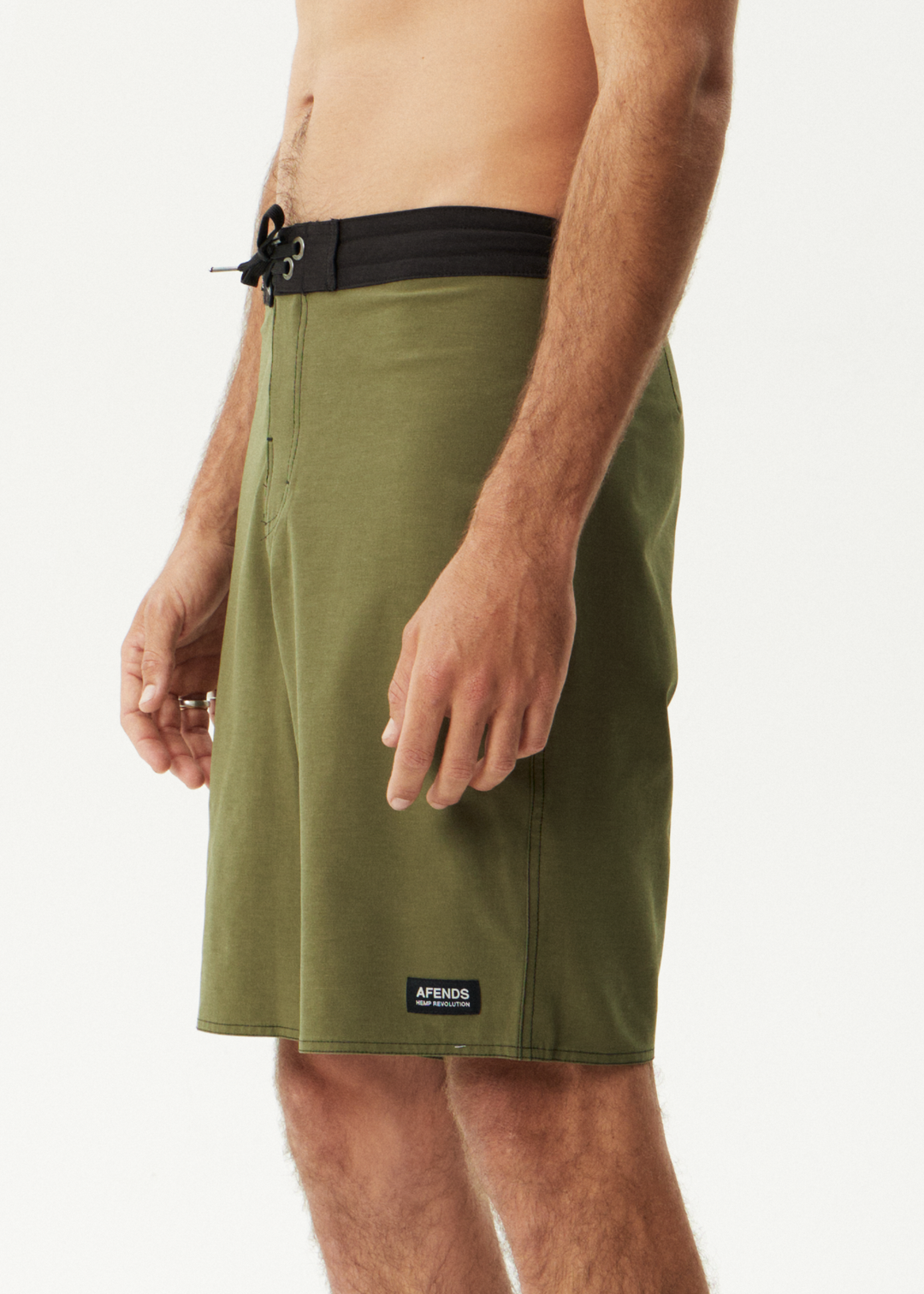 AFENDS Mens Surf Related V.2 - Fixed Waist Boardshort 20" - Military