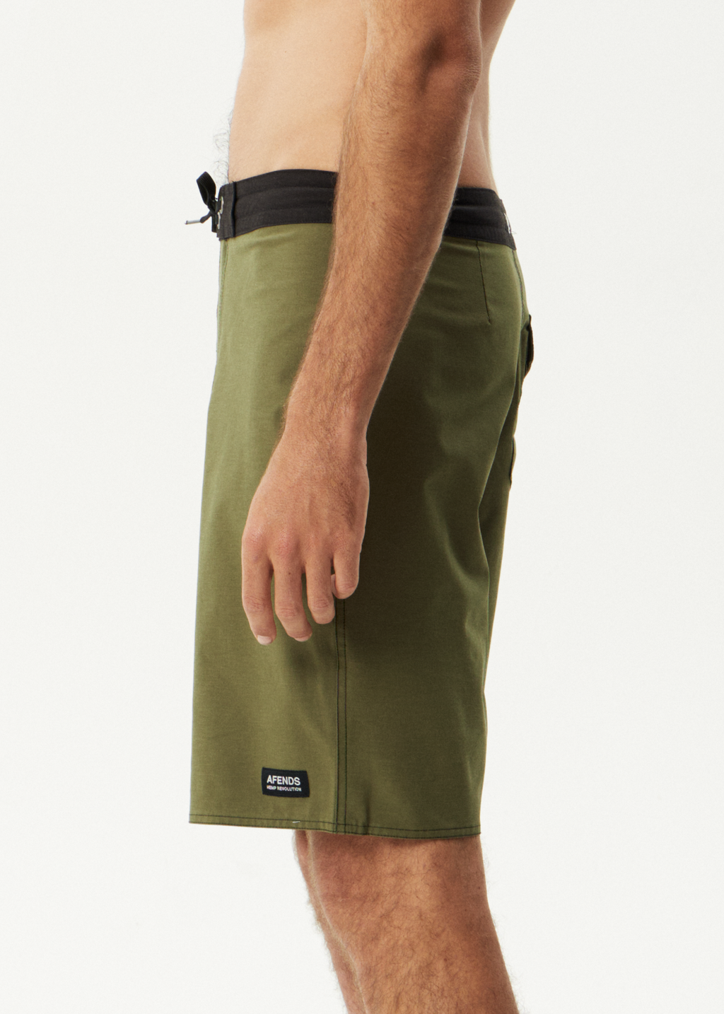 AFENDS Mens Surf Related V.2 - Fixed Waist Boardshort 20" - Military