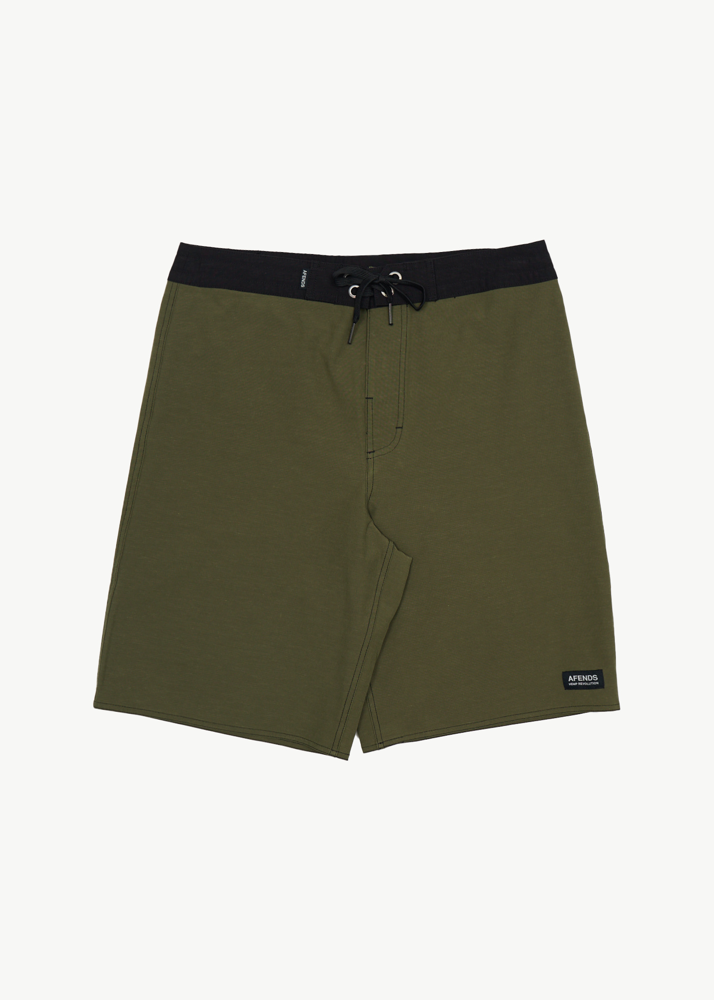 AFENDS Mens Surf Related V.2 - Fixed Waist Boardshort 20" - Military