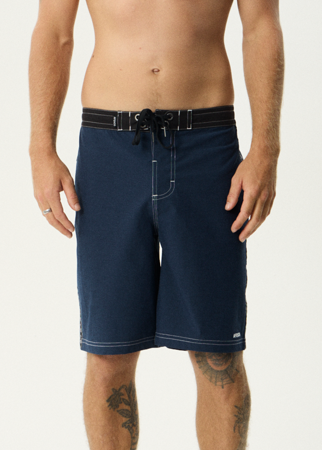 AFENDS Mens The Wreck - Fixed Waist Boardshort 20" - Navy