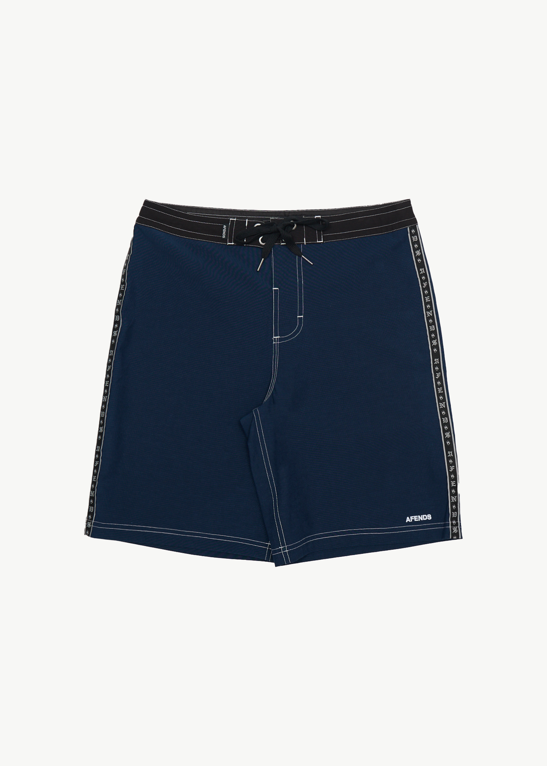 AFENDS Mens The Wreck - Fixed Waist Boardshort 20" - Navy