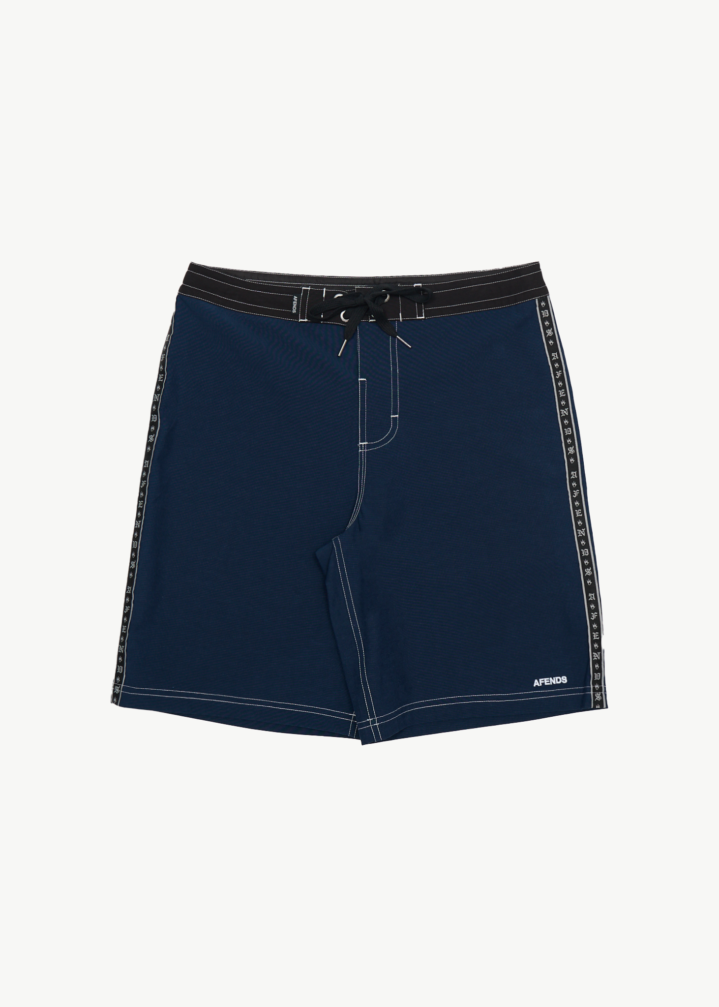 AFENDS Mens The Wreck - Fixed Waist Boardshort 20" - Navy