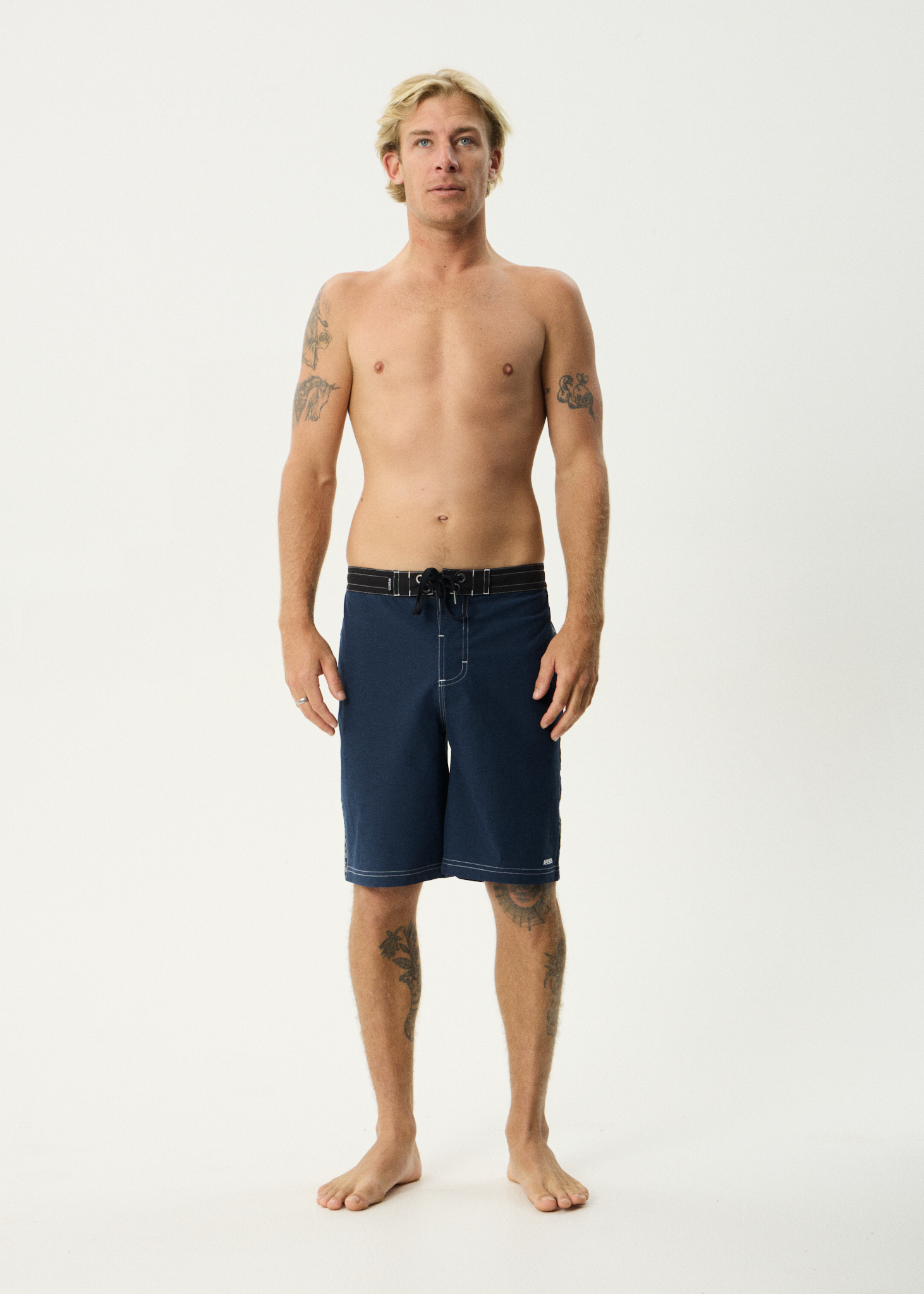 AFENDS Mens The Wreck - Fixed Waist Boardshort 20" - Navy