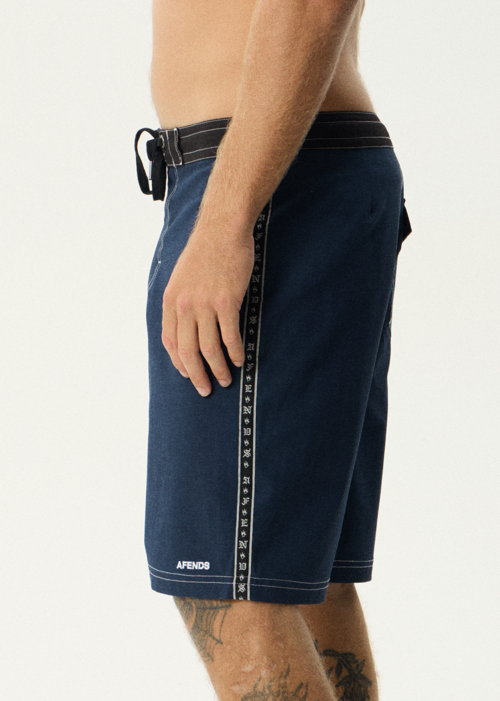 AFENDS Mens The Wreck - Fixed Waist Boardshort 20" - Navy
