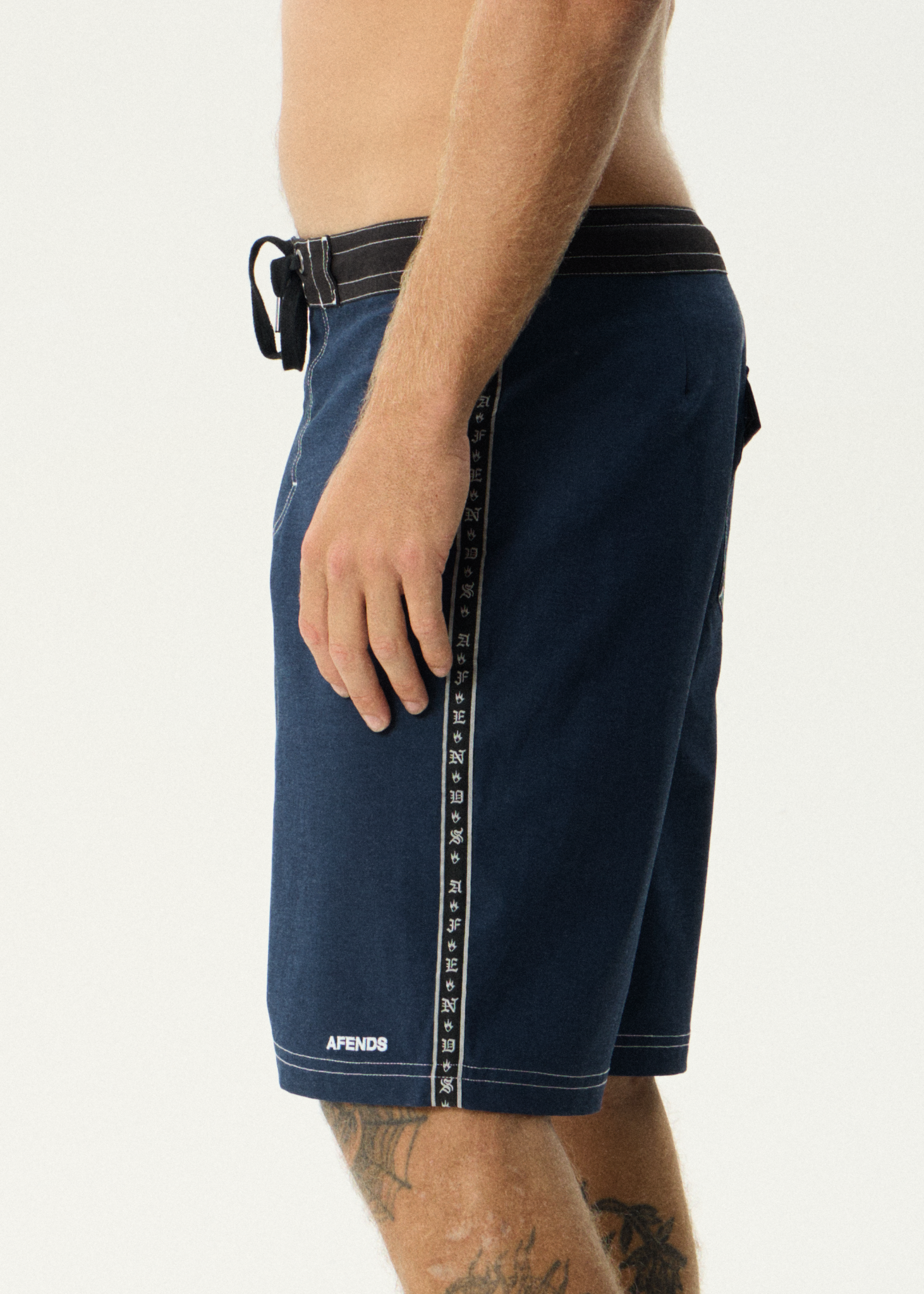 AFENDS Mens The Wreck - Fixed Waist Boardshort 20" - Navy