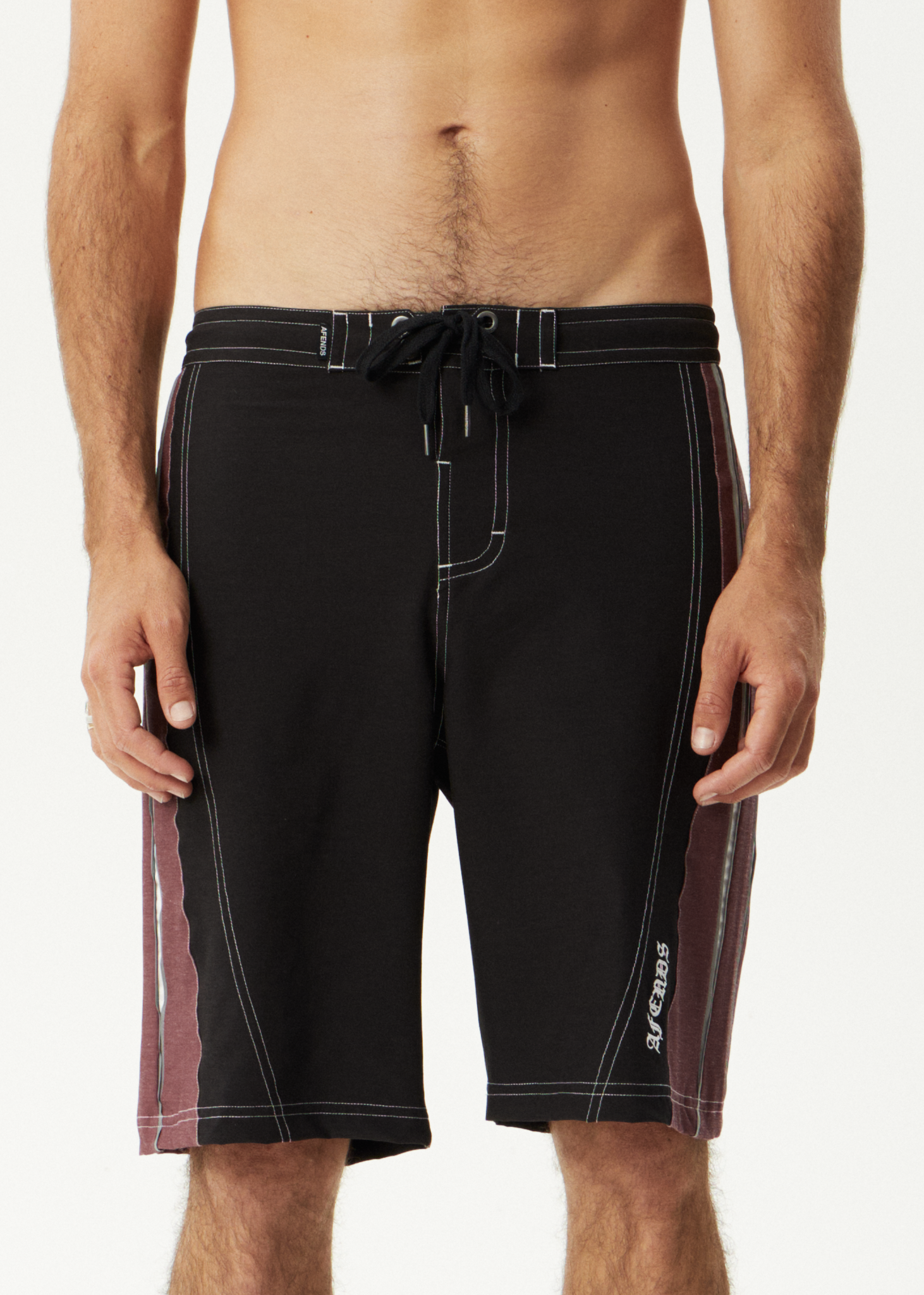 AFENDS Mens Forum - Surf Related Boardshort 22" - Burgundy