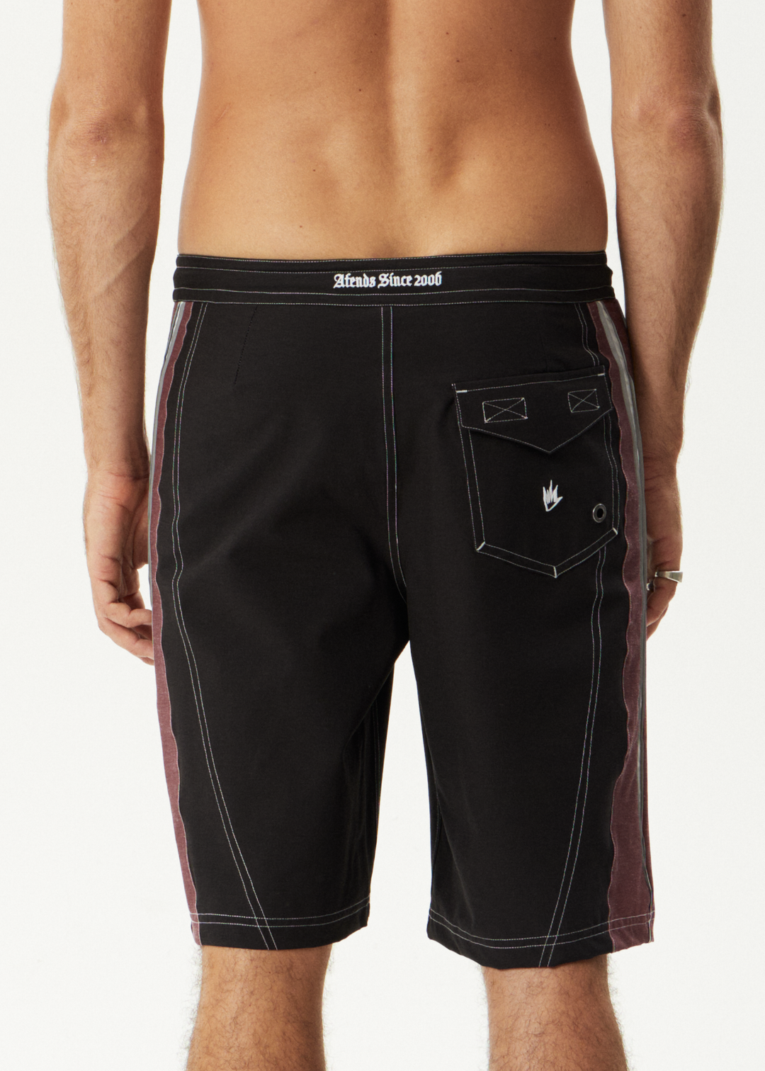 AFENDS Mens Forum - Surf Related Boardshort 22" - Burgundy