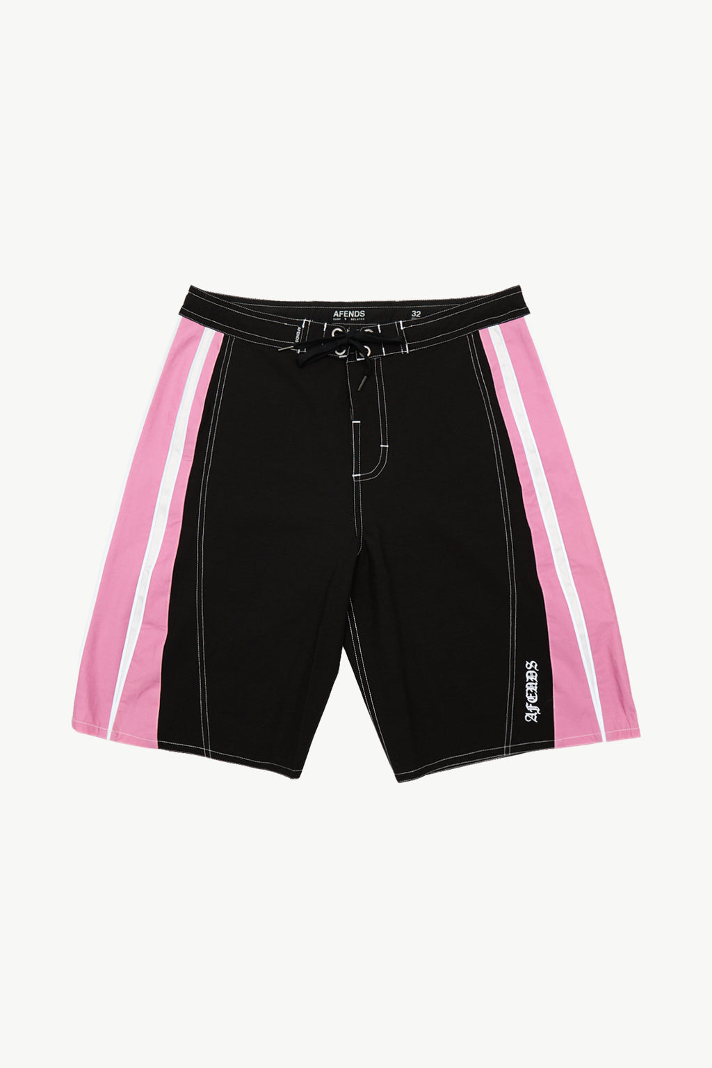 AFENDS Mens Forum - Surf Related V2 Boardshort 22" - Black / Pink