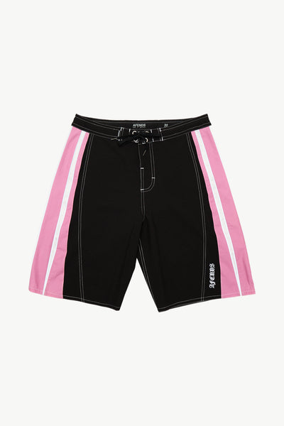 AFENDS Mens Forum - Surf Related V2 Boardshort 22" - Black / Pink