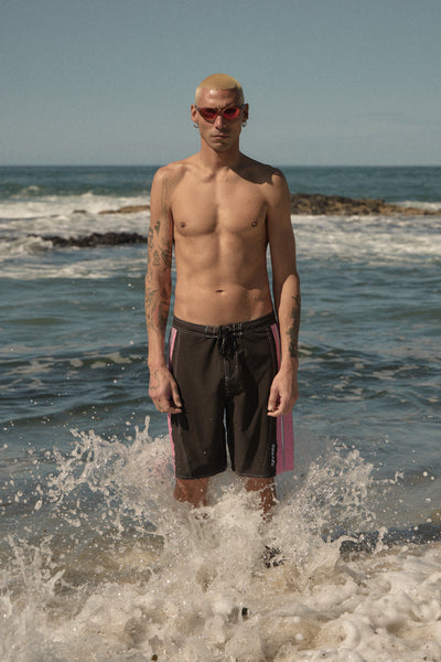 AFENDS Mens Forum - Surf Related V2 Boardshort 22" - Black / Pink