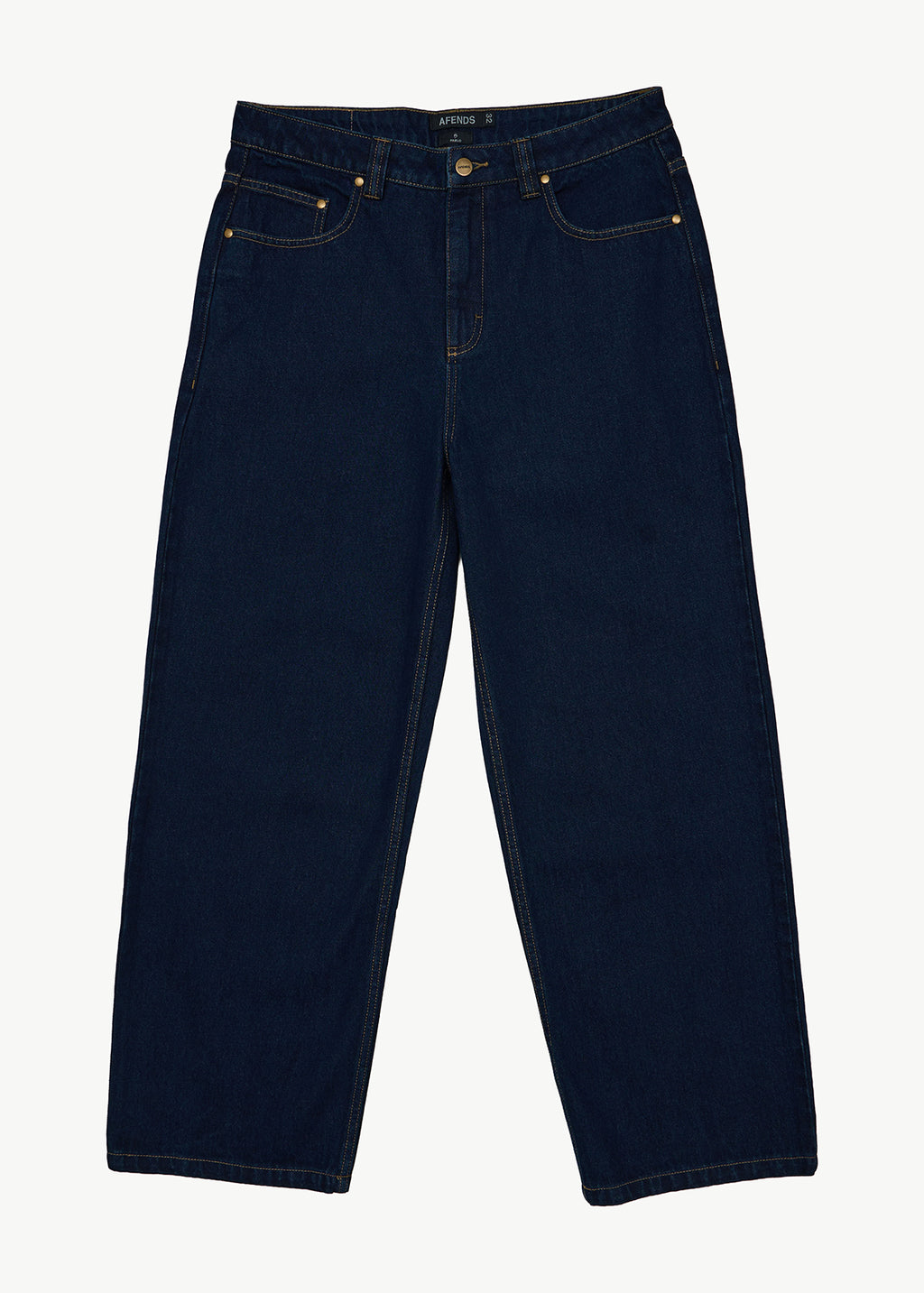 AFENDS Mens Pablo - Denim Baggy Jean - Ink