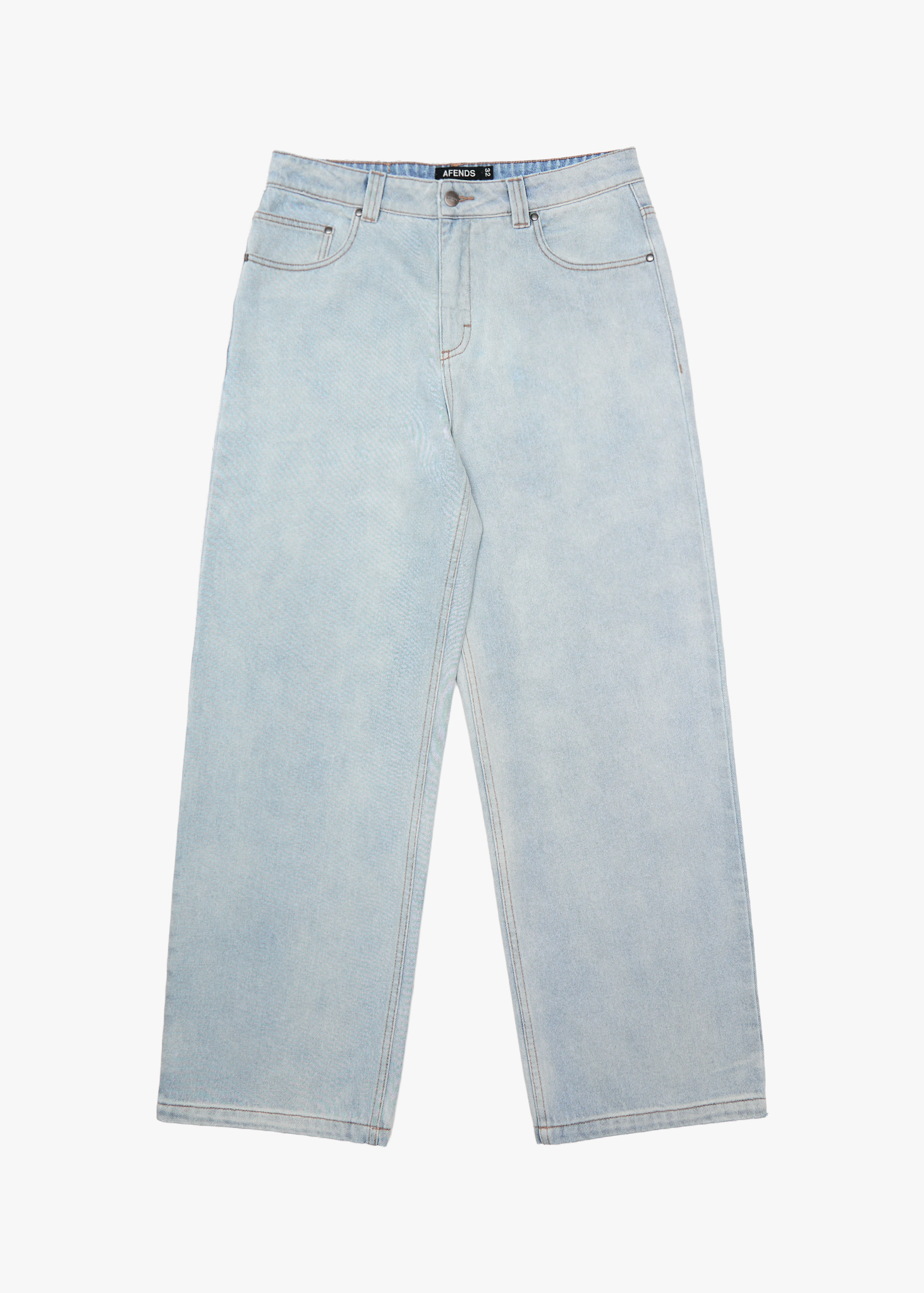 AFENDS Pablo - Denim Baggy Fit Jean - Stone Blue