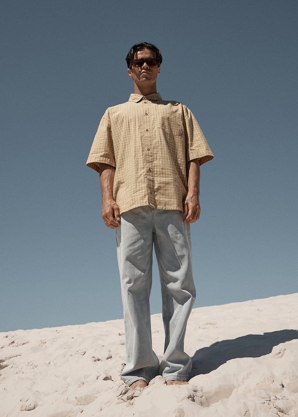 AFENDS Lo-Fi - Short Sleeve Shirt - Corn Check