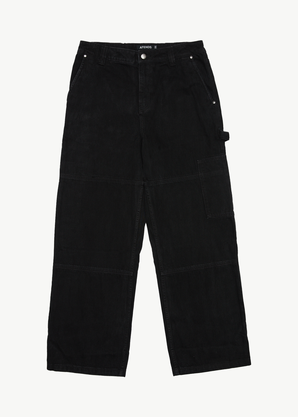 AFENDS Mens Richmond - Denim Workwear Jean - Washed Black