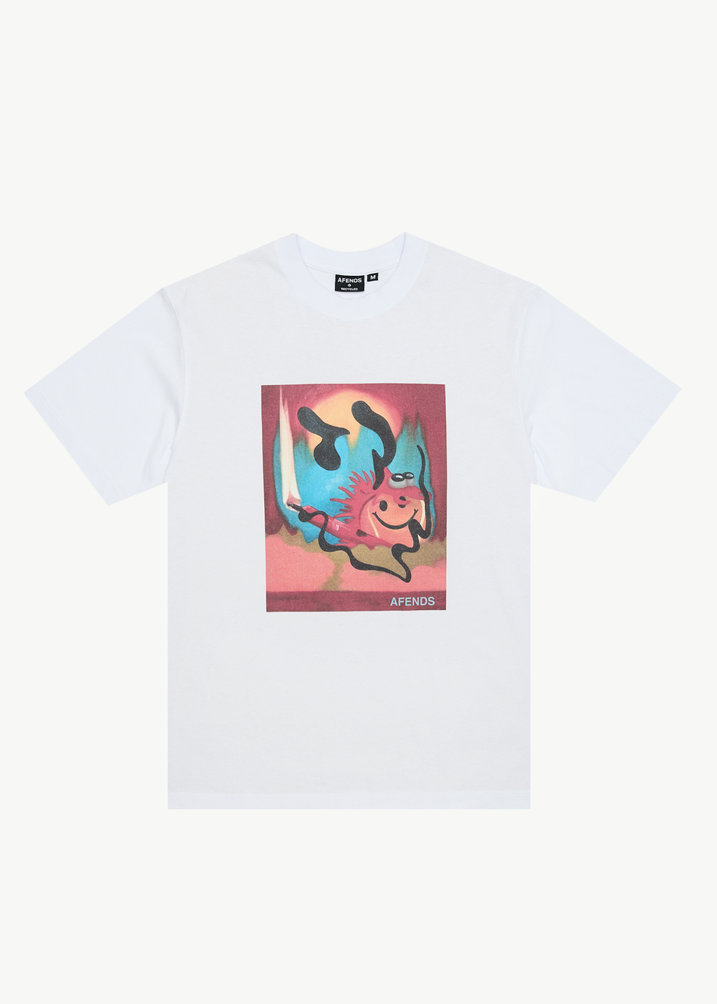 AFENDS Mens Apocalypso - Retro Tee - White