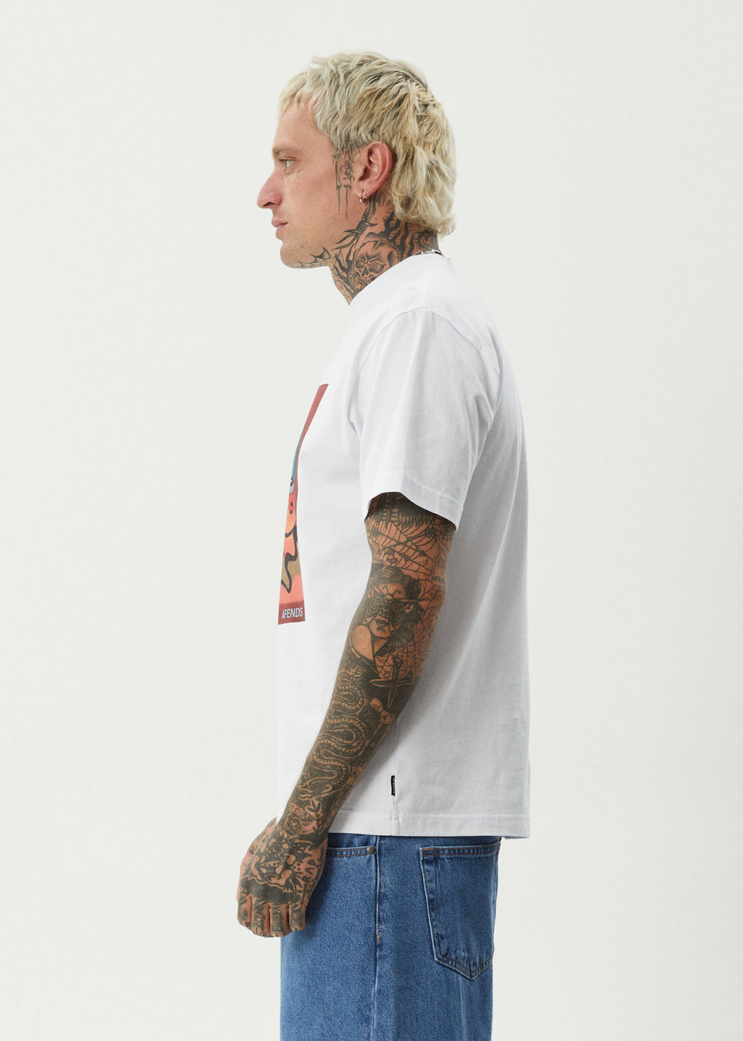 AFENDS Mens Apocalypso - Retro Fit Tee - White