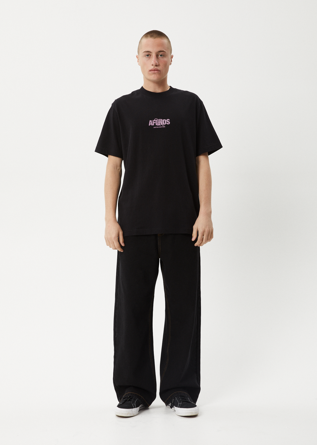 AFENDS Mens Tread - Retro Tee - Black